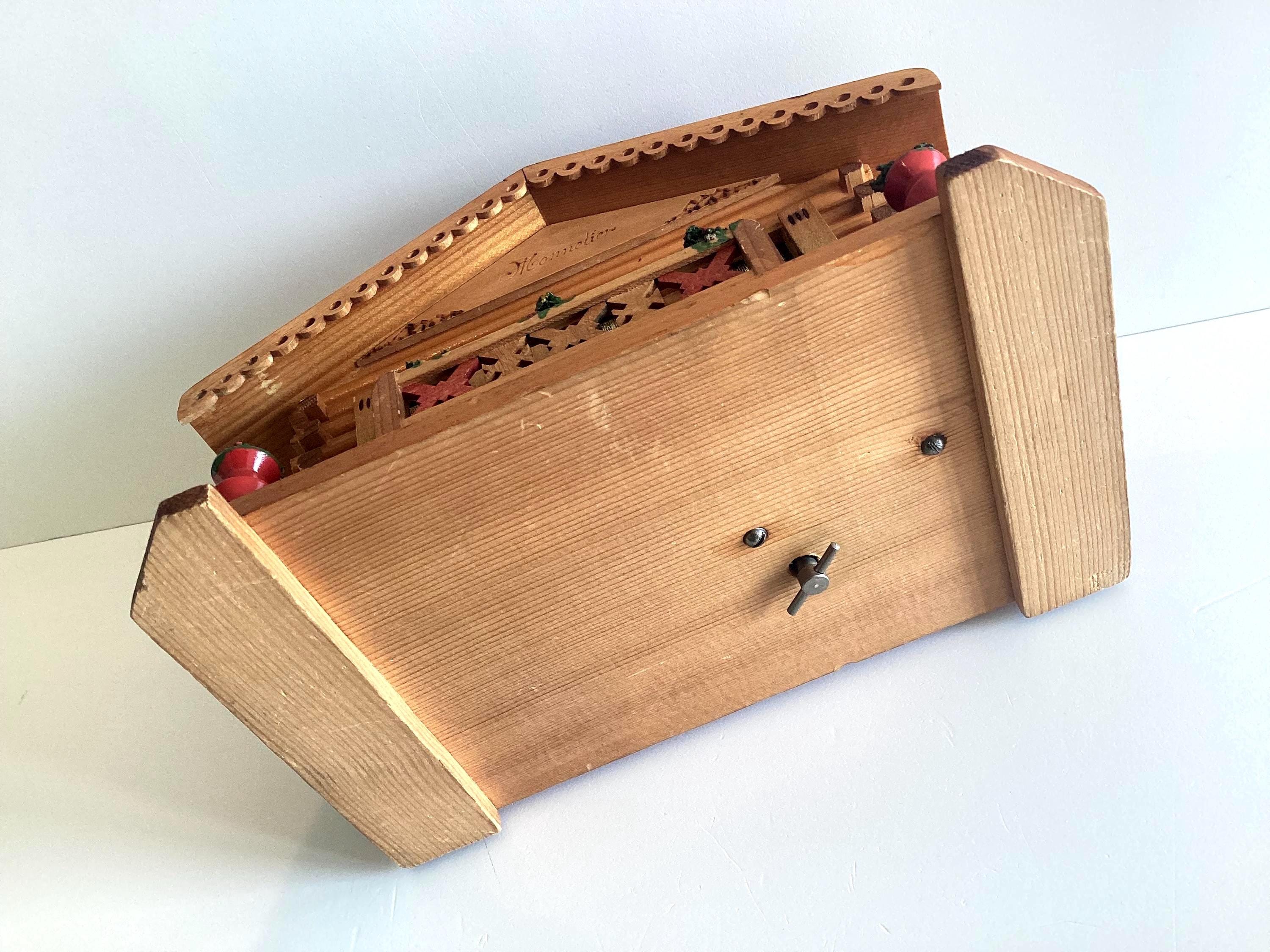 Large Chalet Music Box (1950s) Cigarette Case Jewellery Holders Made In Switzerland — photo 10 of 10