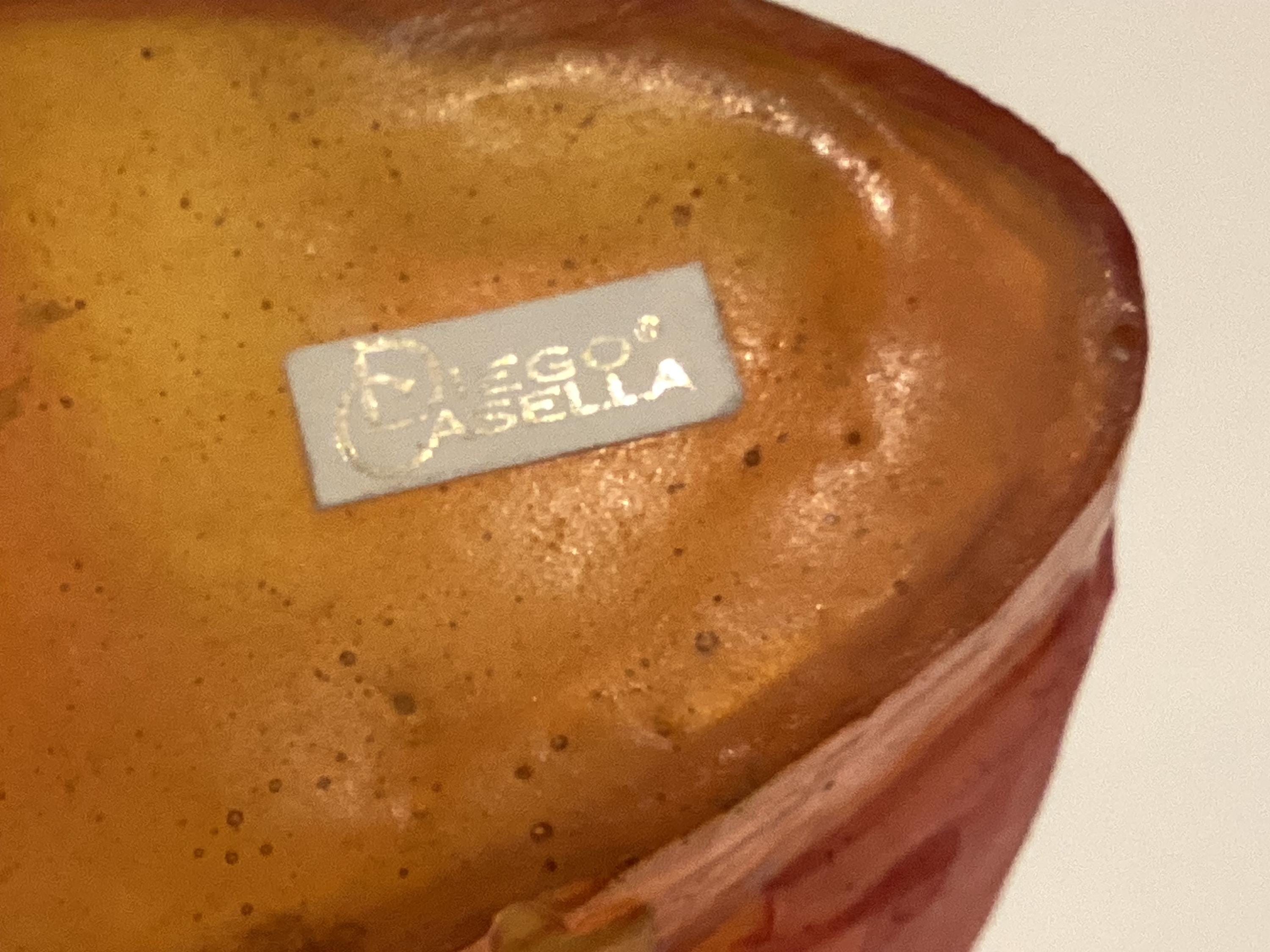 Vintage Vase | Diego Casella-Pc-1954 Two-Tone Modern Resin Art Object 1990s Design — photo 8 of 8