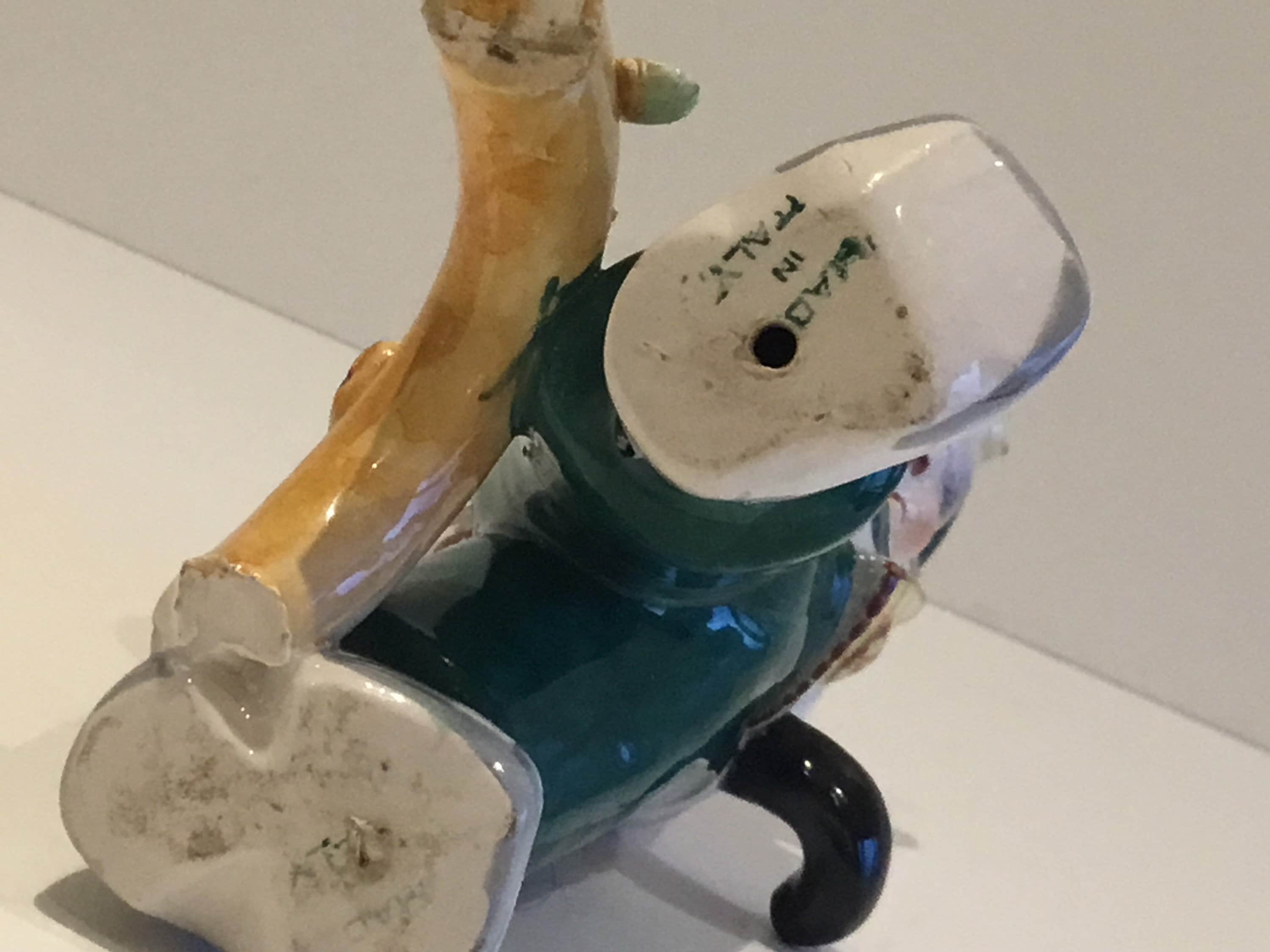 Vintage Porcelain Figurine | 1950s Italian Boy with Umbrella, First Lenci Style — photo 11 of 11