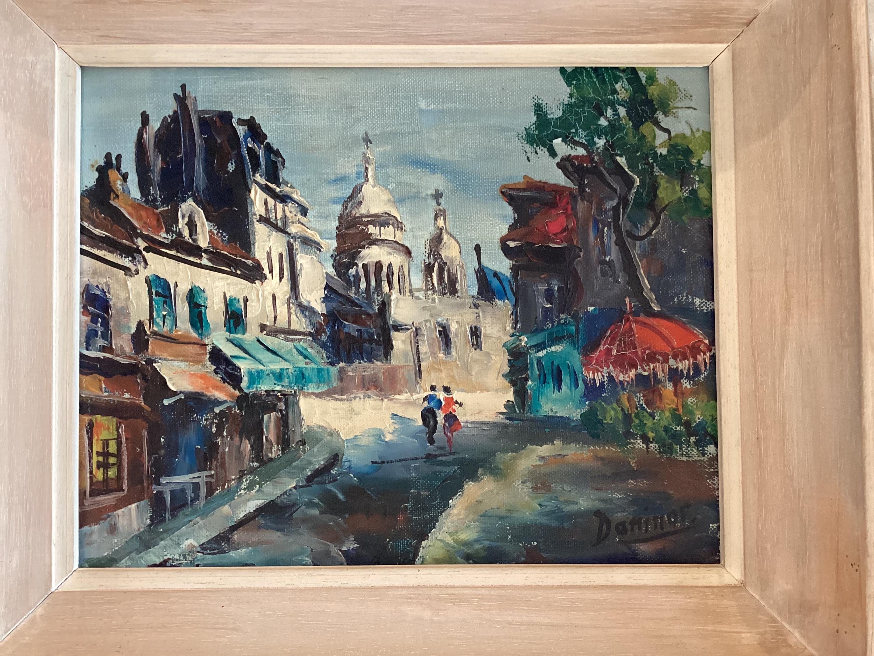 Vintage Paris Painting | Raphael Daninos 1960 Place du Tertre Montmartre, Signed Oil — photo 3 of 8
