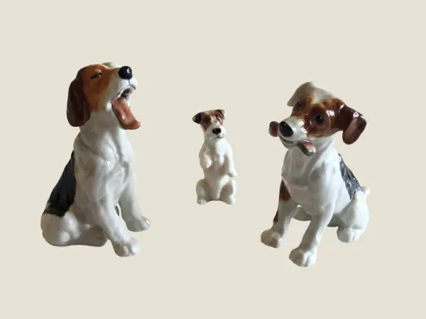 Vintage Dog Figurine | Royal Doulton - Group Porcelain (1950 - 1930) Made In England
