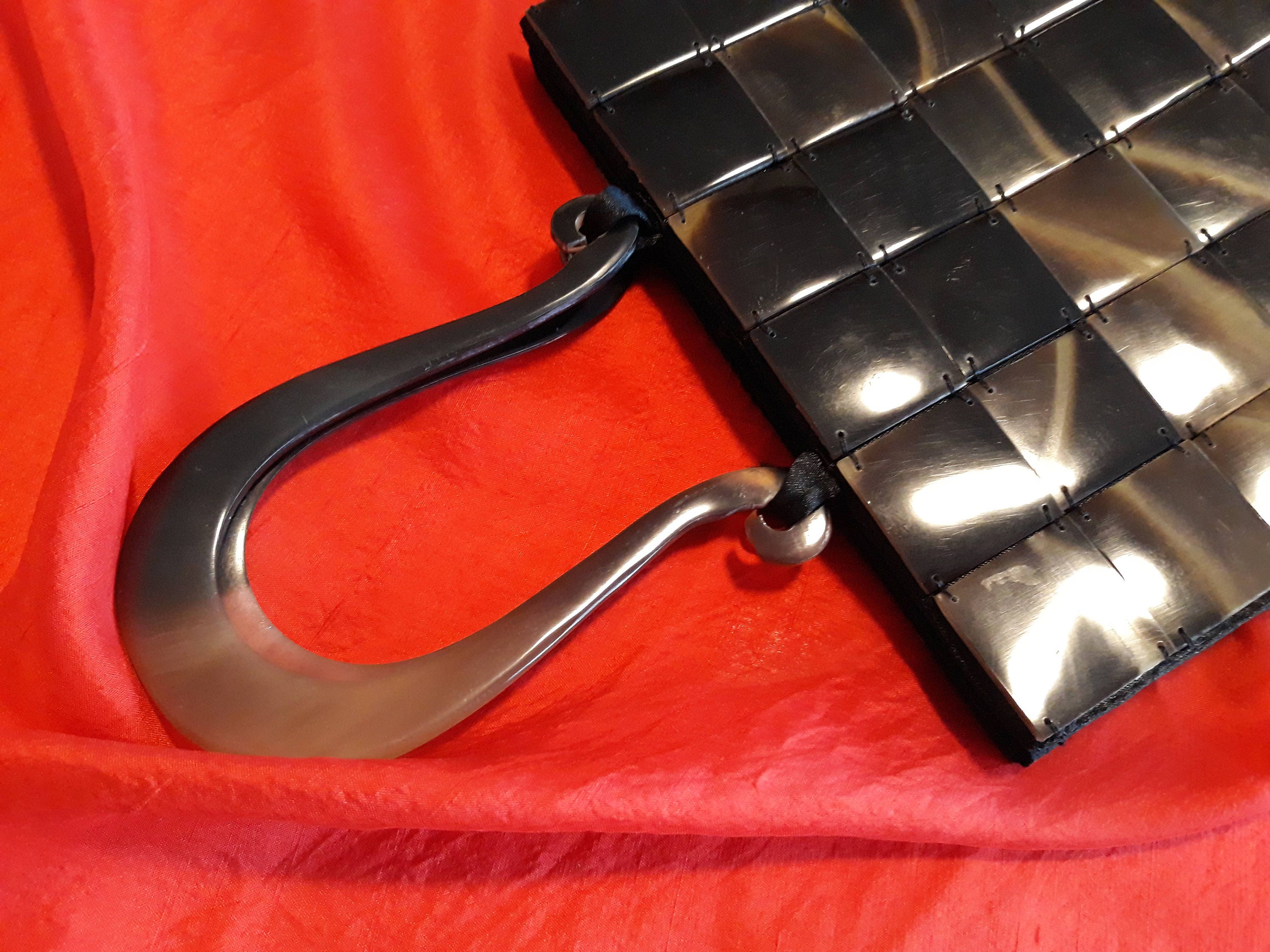 Vintage Handbag – Art Deco Style Handmade Buffalo Horn Evening Bag (1950s) — photo 5 of 7