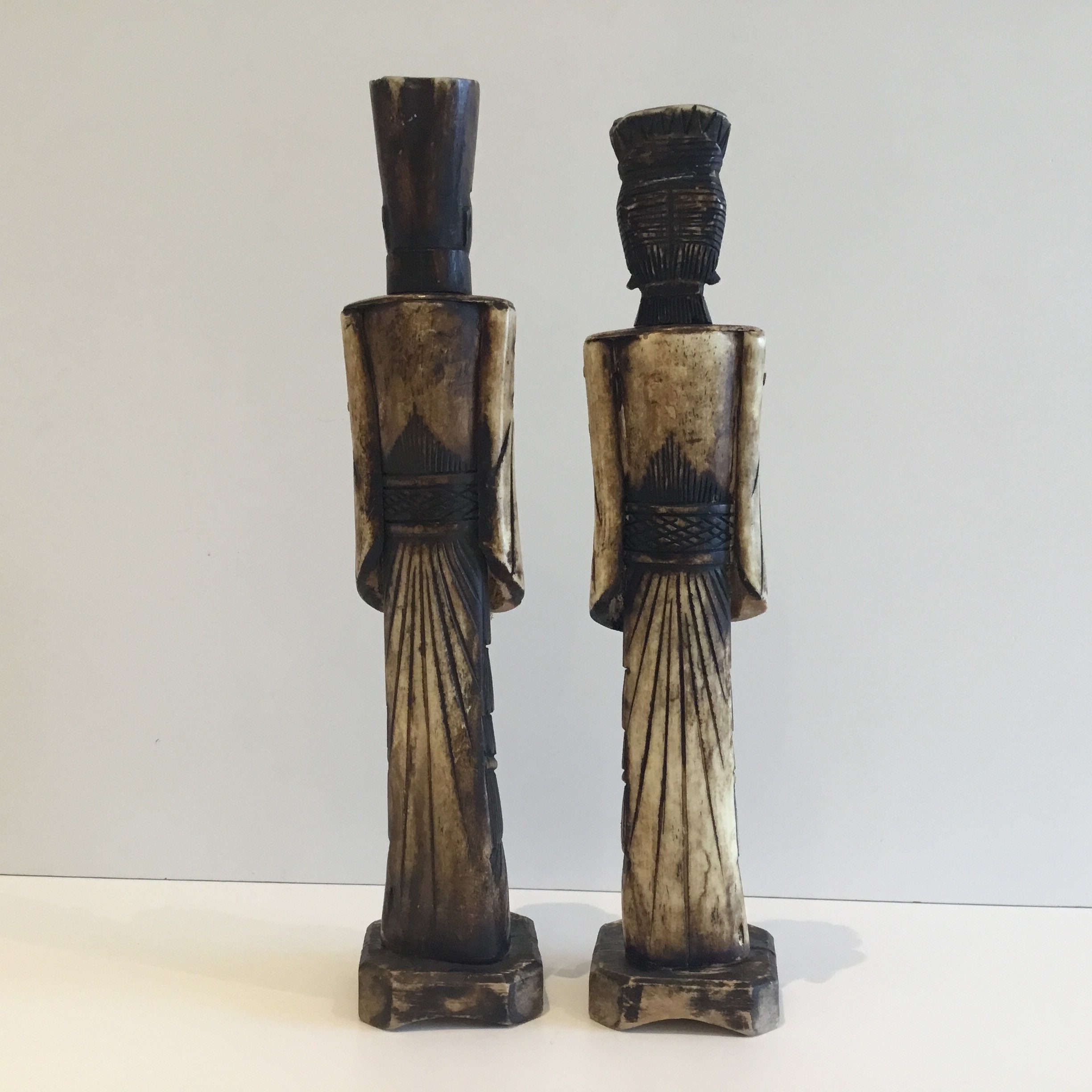Antique Chinese Sculptures | 1900s Qing Dynasty Pair, Hand-Crafted Assembly — photo 6 of 7