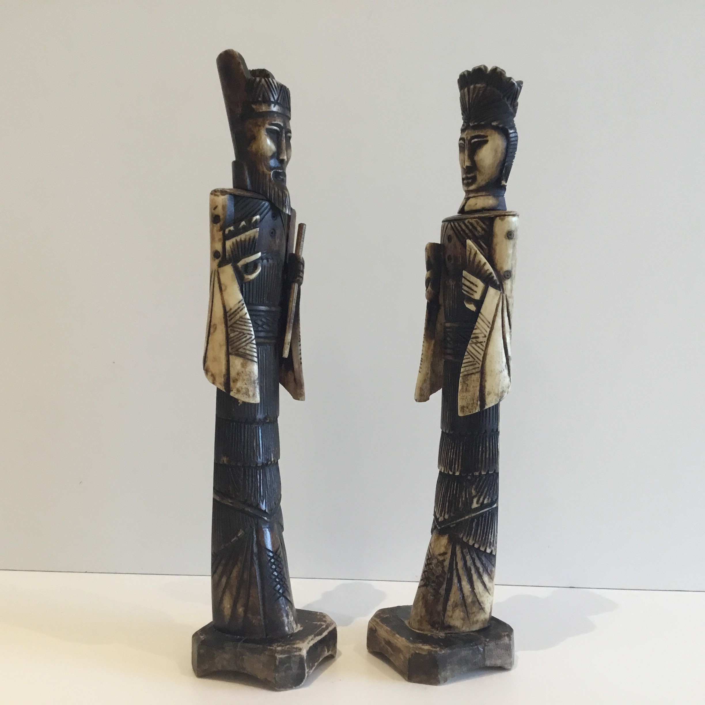 Antique Chinese Sculptures | 1900s Qing Dynasty Pair, Hand-Crafted Assembly — photo 7 of 7
