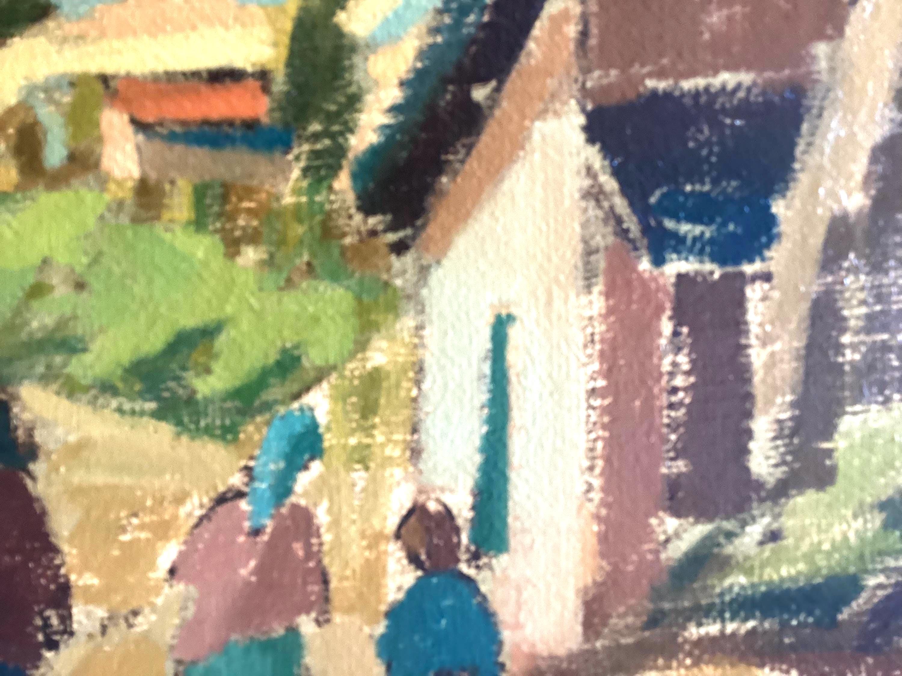 Vintage Italian Oil Painting | Ilvo Macelloni, Scena Campagnola, 1970s Signed with COA — photo 7 of 11