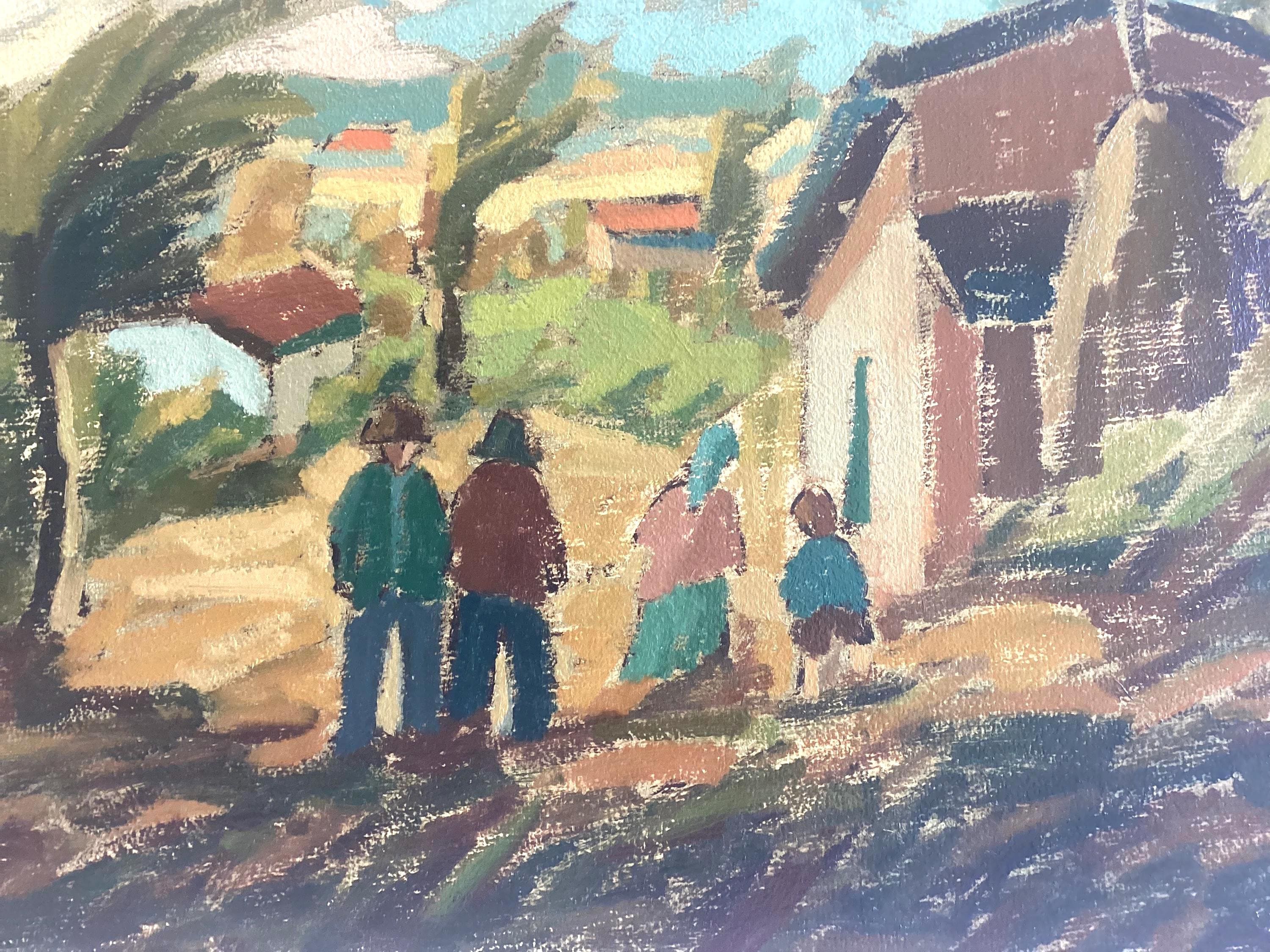 Vintage Italian Oil Painting | Ilvo Macelloni, Scena Campagnola, 1970s Signed with COA — photo 9 of 11