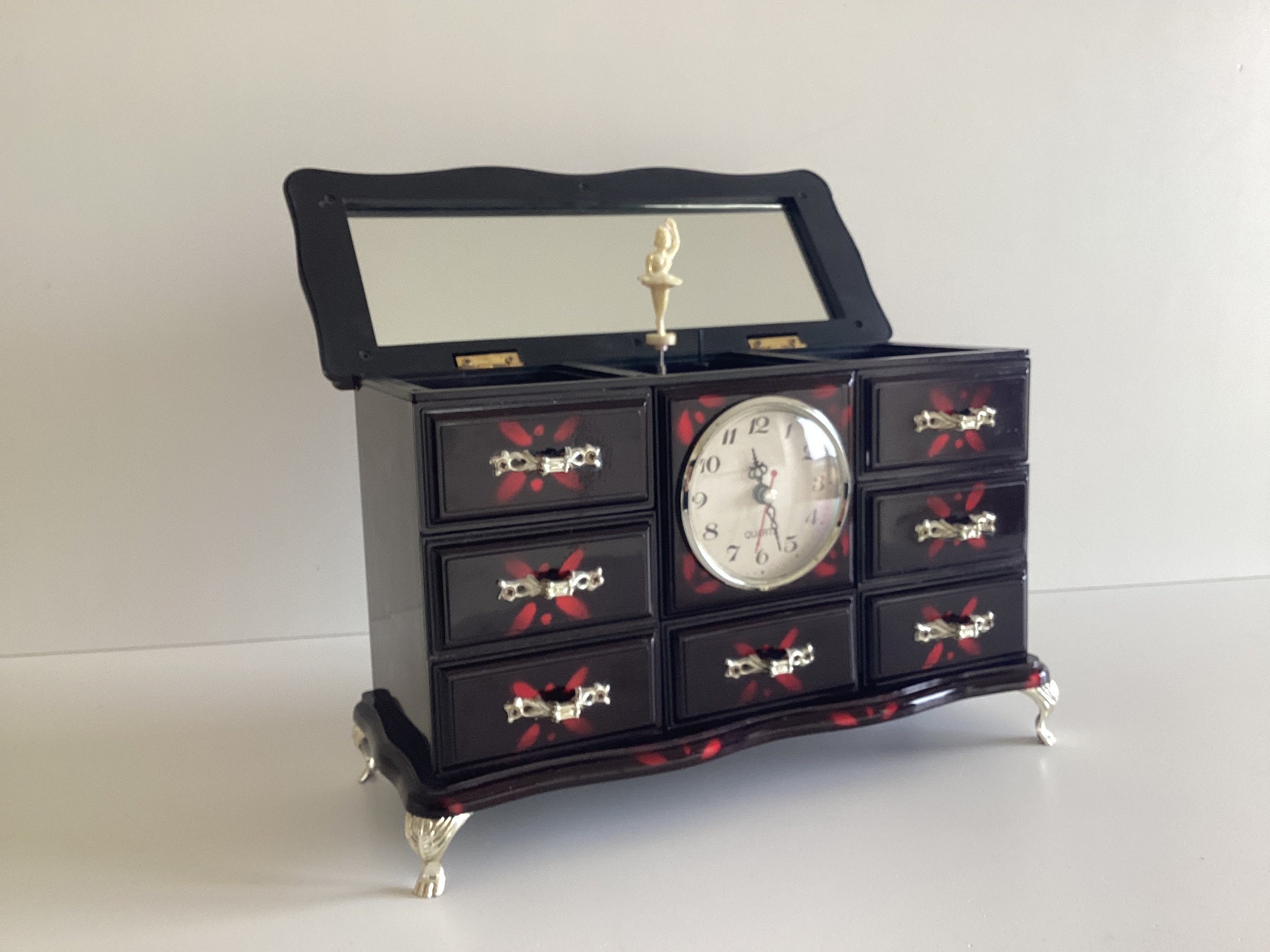 Vintage Cabinet Jewellery Box – Music Box Ballerina (1970s) Made in Japan — photo 2 of 9