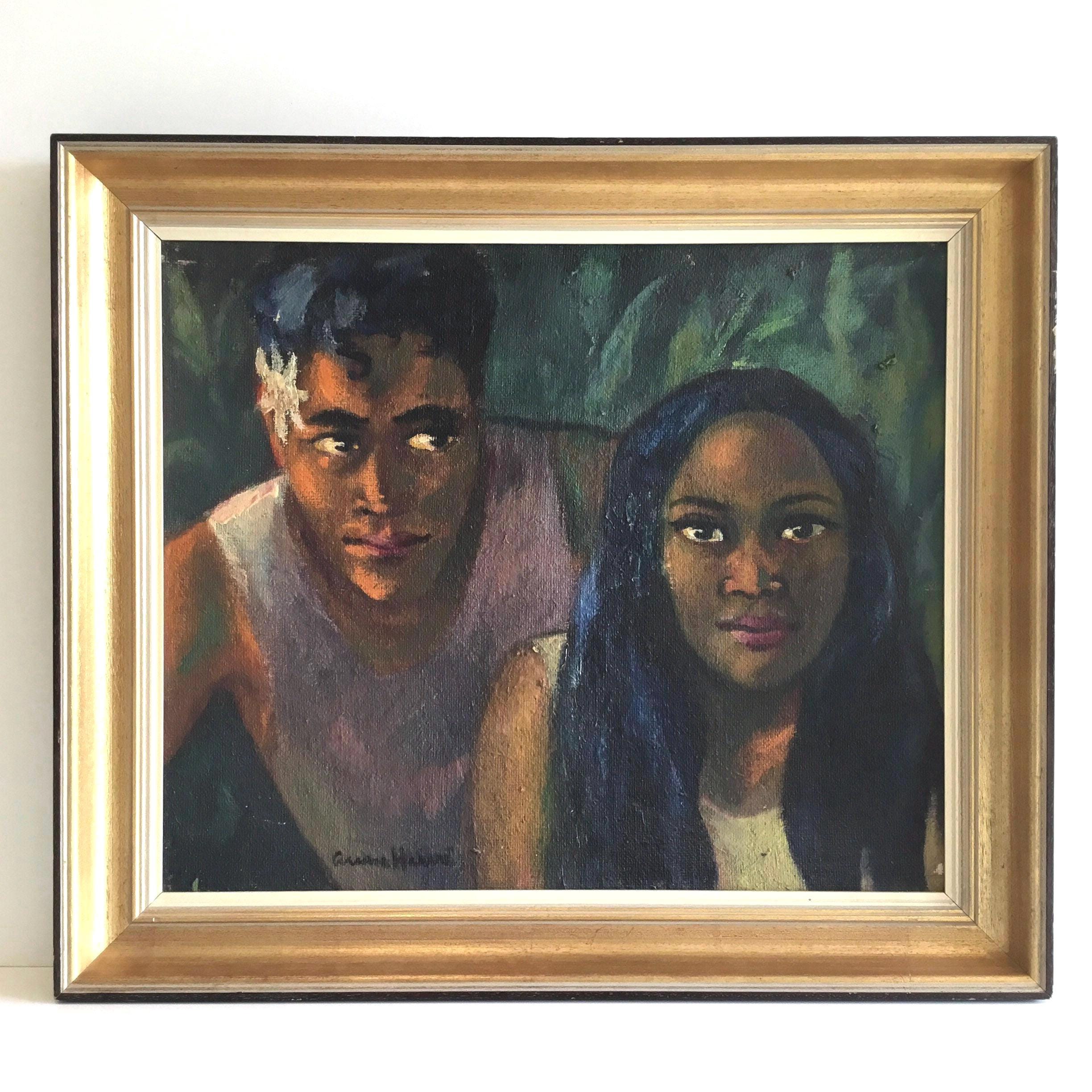 Vintage French Painting | 1890s Post-Impressionist Oil Canvas Signed Gauguin Henri, Back Mystery Stamp. — photo 3 of 9