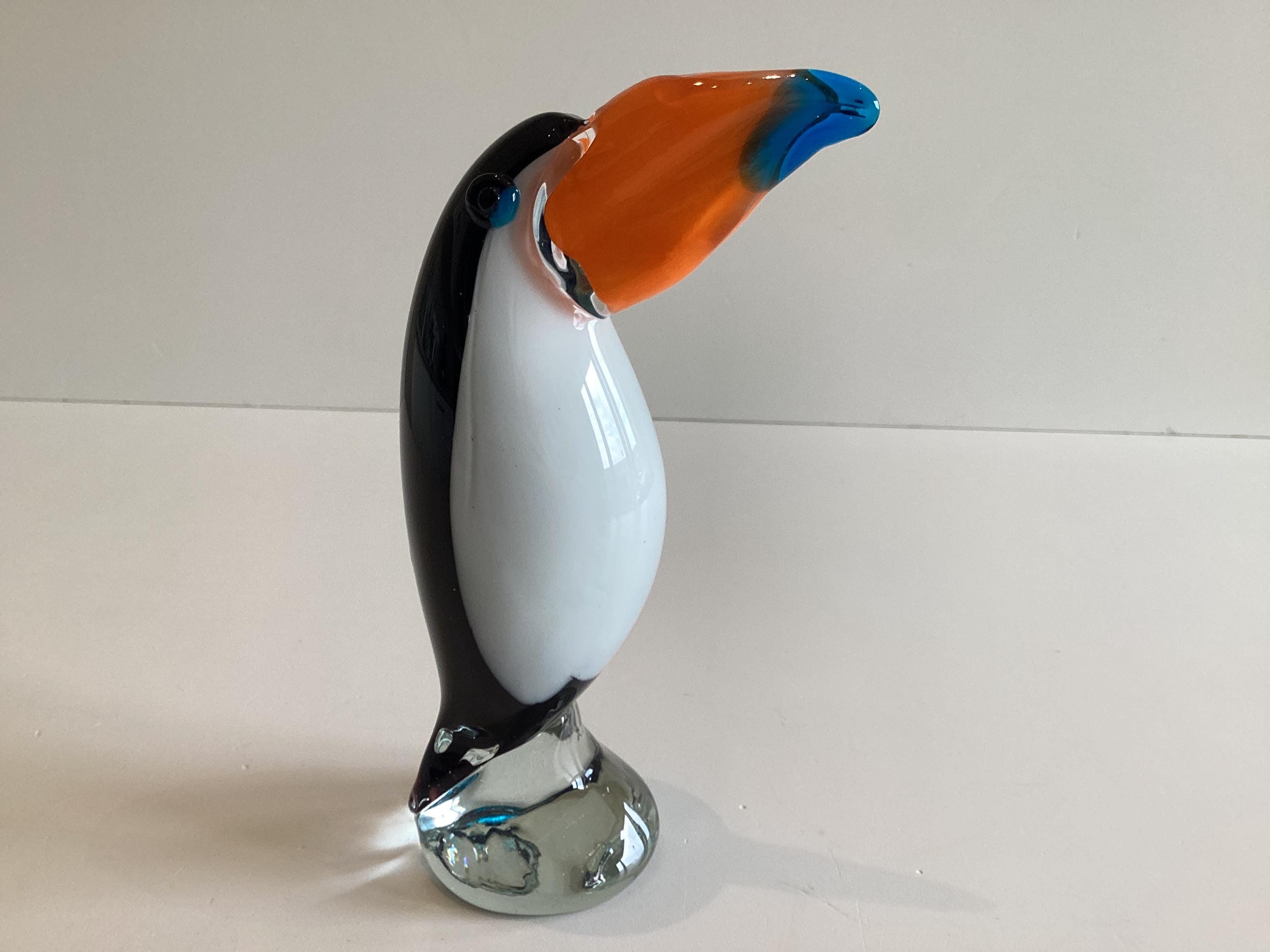 Vintage Murano Glass Toucan | Sommerso Art Glass Bird Sculpture, Italian Design — photo 2 of 11