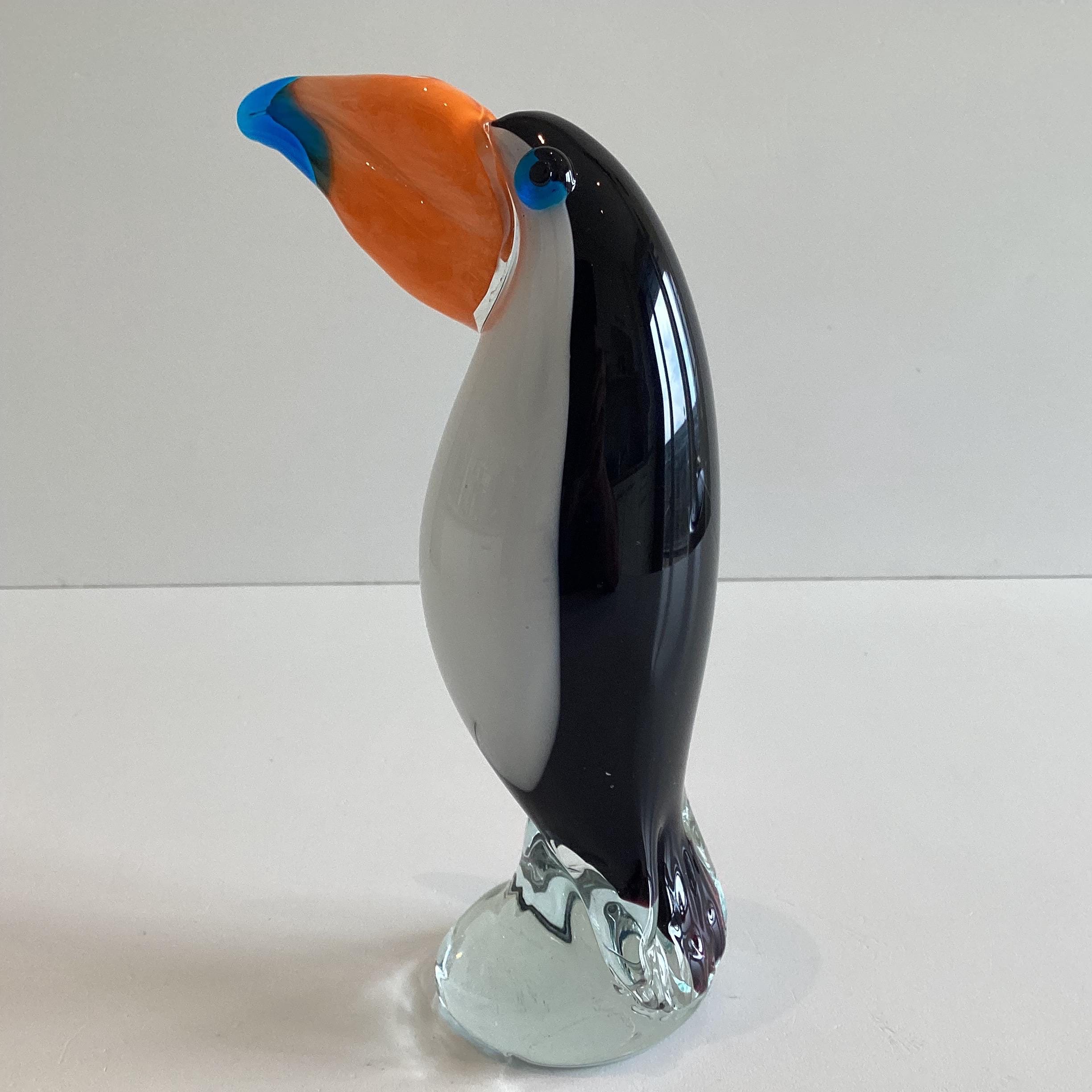 Vintage Murano Glass Toucan | Sommerso Art Glass Bird Sculpture, Italian Design — photo 3 of 11