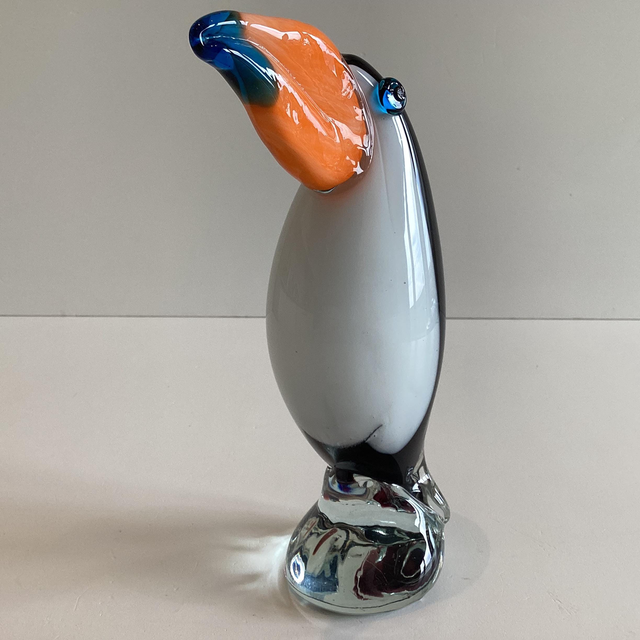 Vintage Murano Glass Toucan | Sommerso Art Glass Bird Sculpture, Italian Design — photo 4 of 11