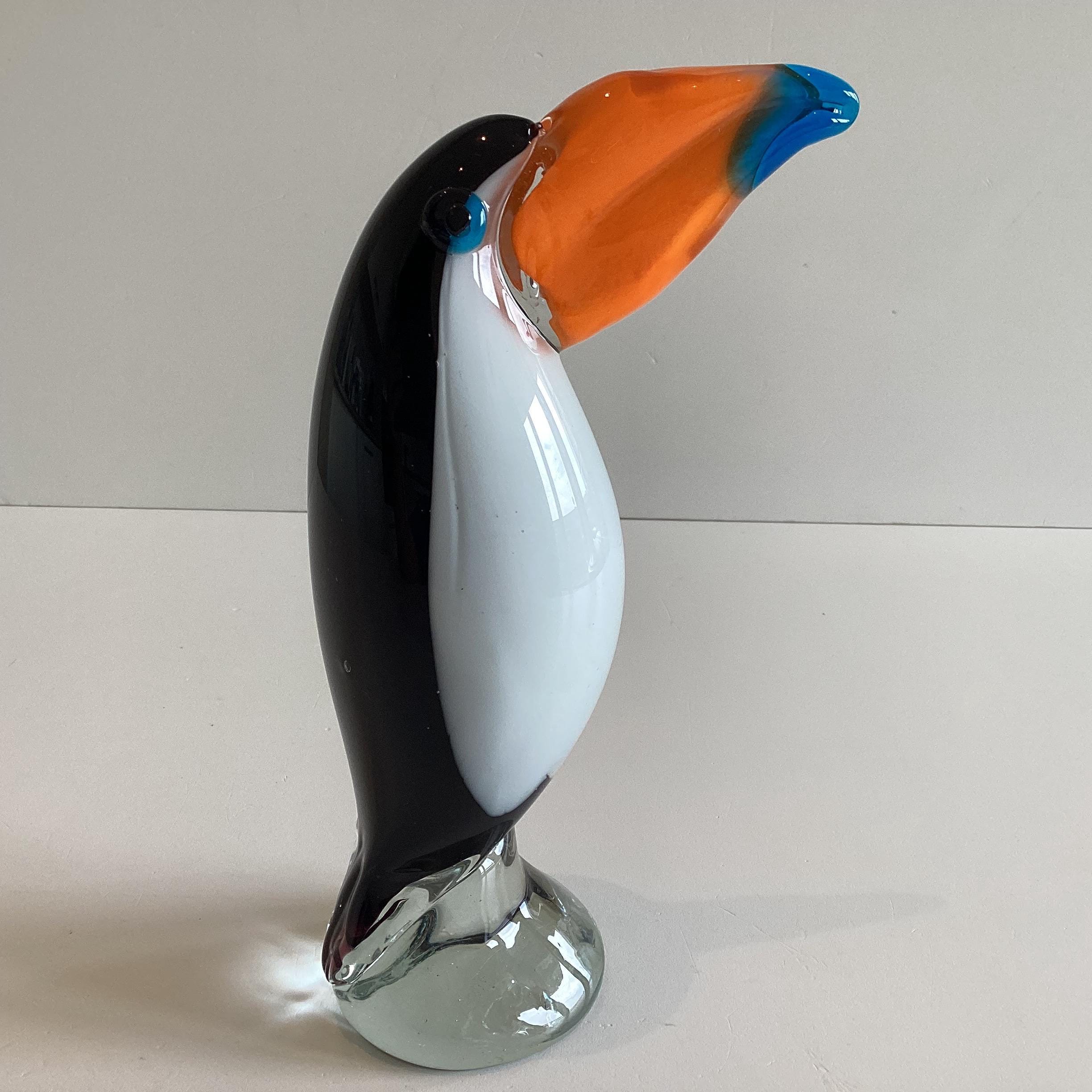 Vintage Murano Glass Toucan | Sommerso Art Glass Bird Sculpture, Italian Design — photo 5 of 11