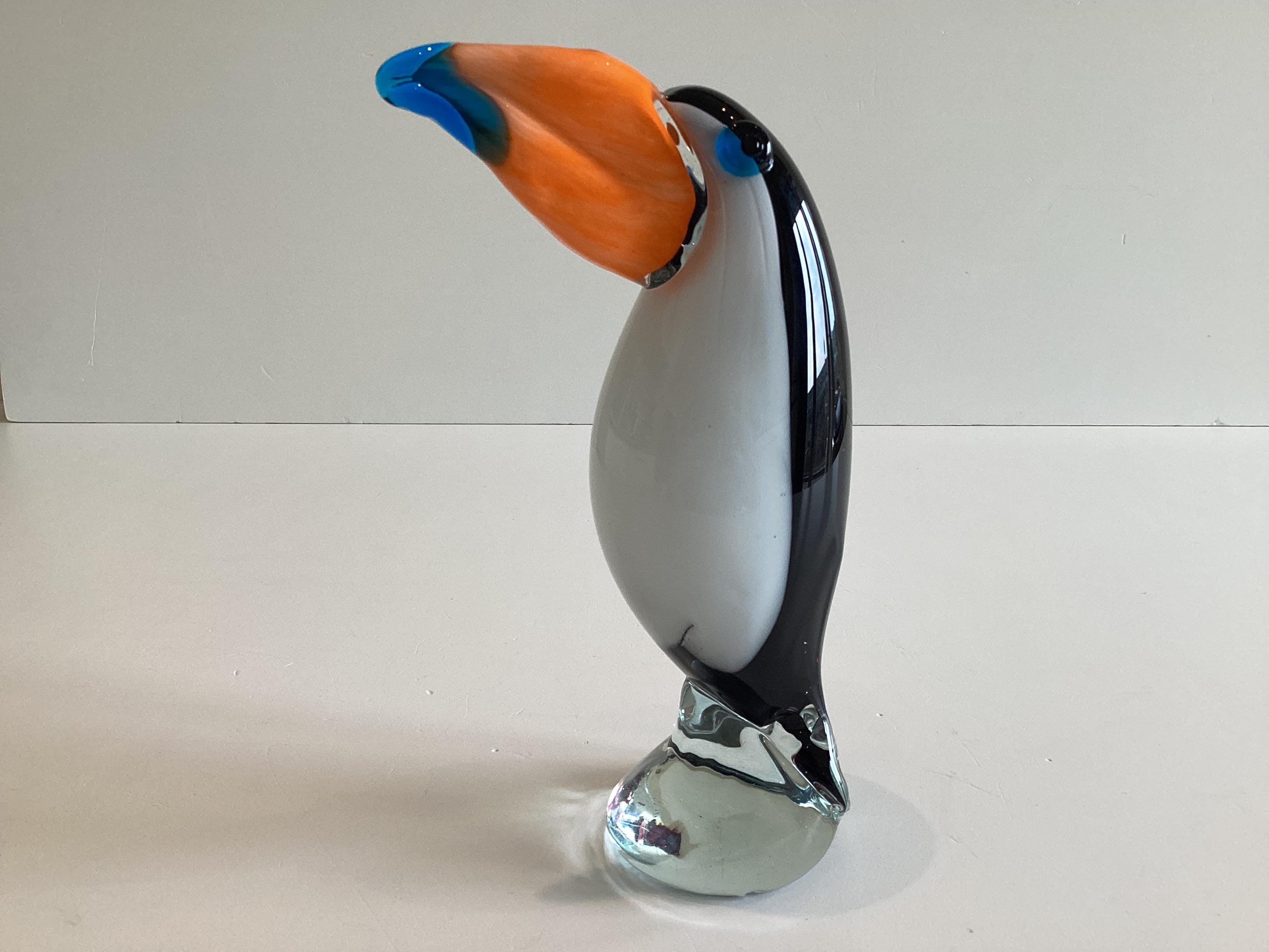 Vintage Murano Glass Toucan | Sommerso Art Glass Bird Sculpture, Italian Design — photo 6 of 11