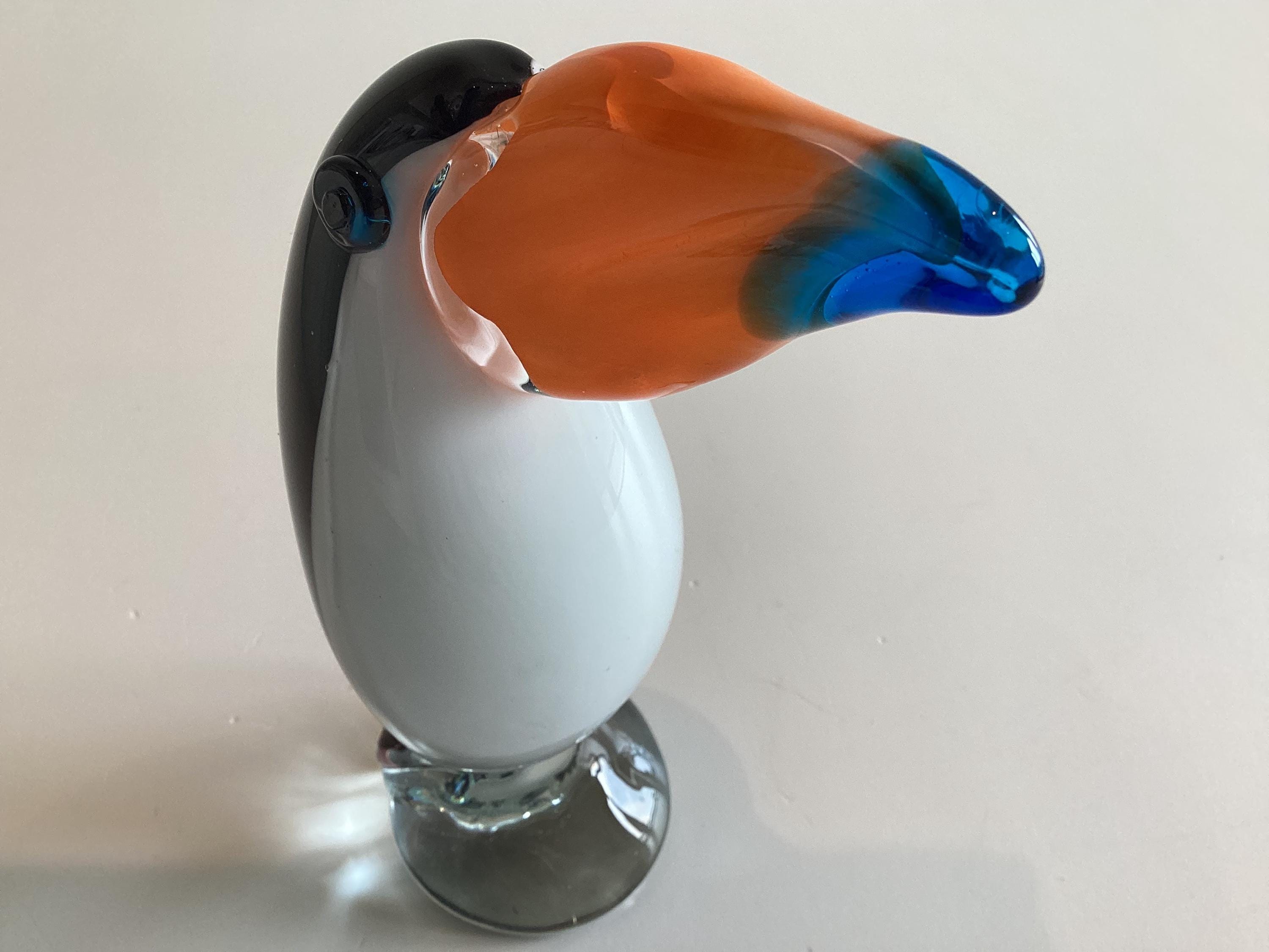 Vintage Murano Glass Toucan | Sommerso Art Glass Bird Sculpture, Italian Design — photo 7 of 11