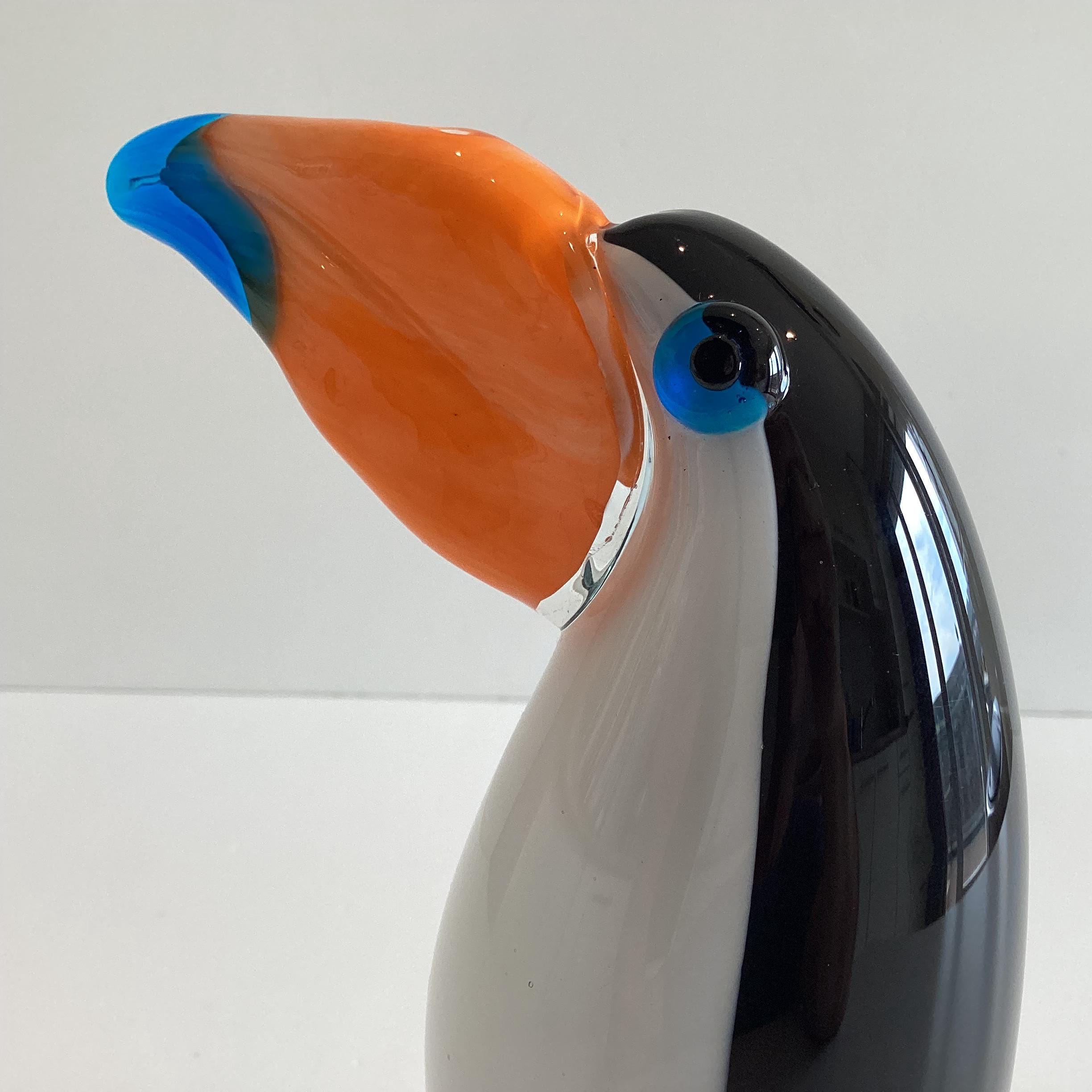 Vintage Murano Glass Toucan | Sommerso Art Glass Bird Sculpture, Italian Design — photo 8 of 11