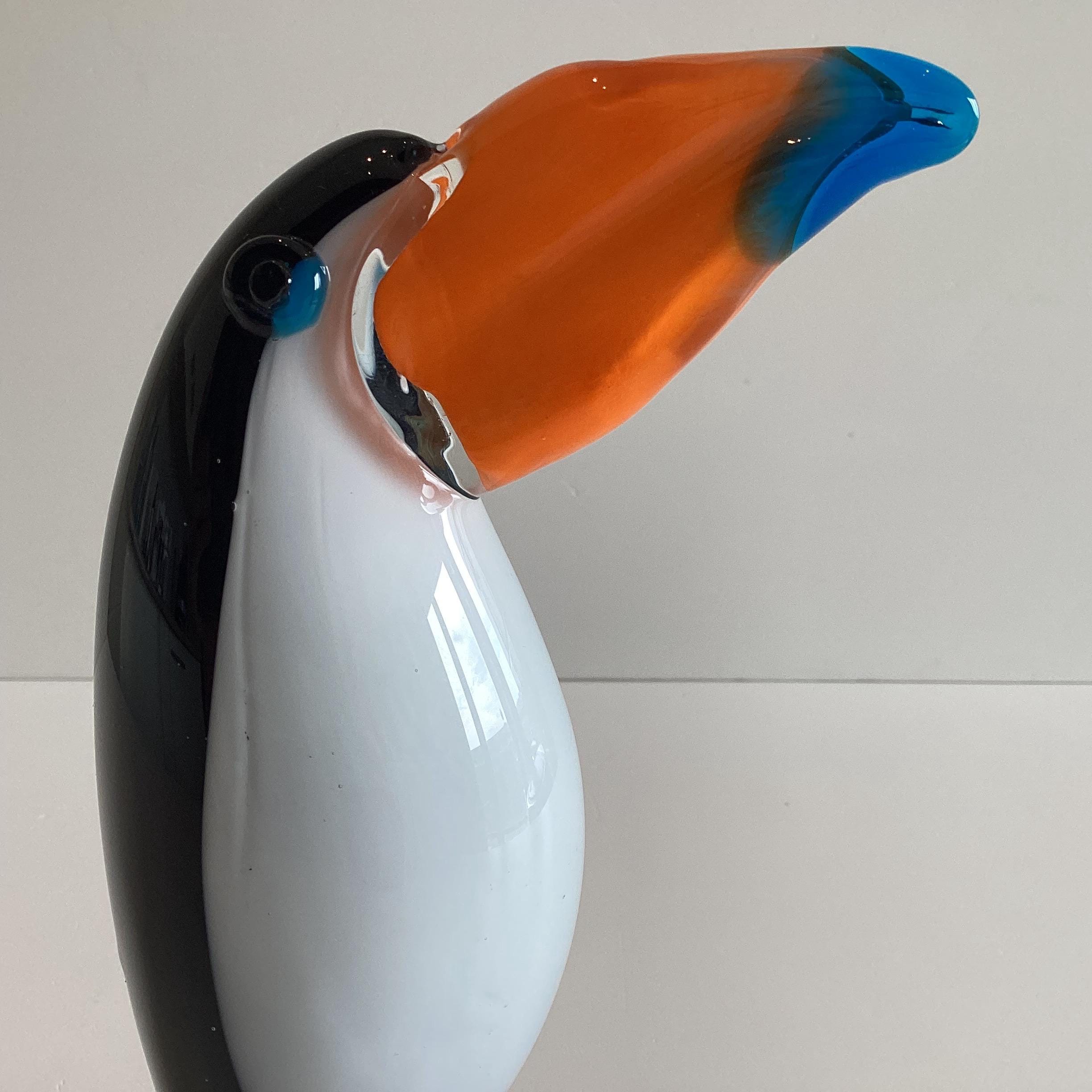 Vintage Murano Glass Toucan | Sommerso Art Glass Bird Sculpture, Italian Design — photo 9 of 11