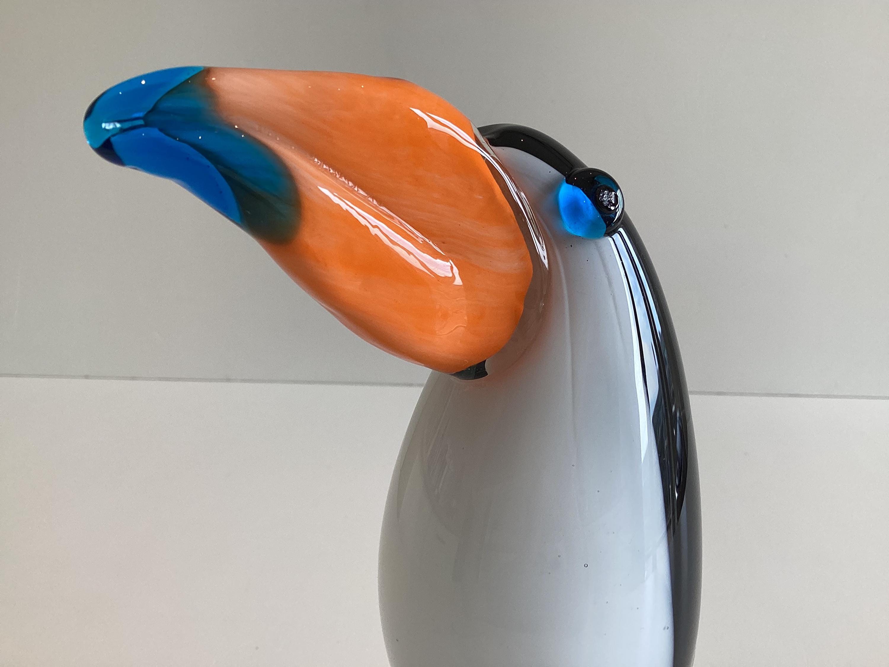 Vintage Murano Glass Toucan | Sommerso Art Glass Bird Sculpture, Italian Design — photo 10 of 11