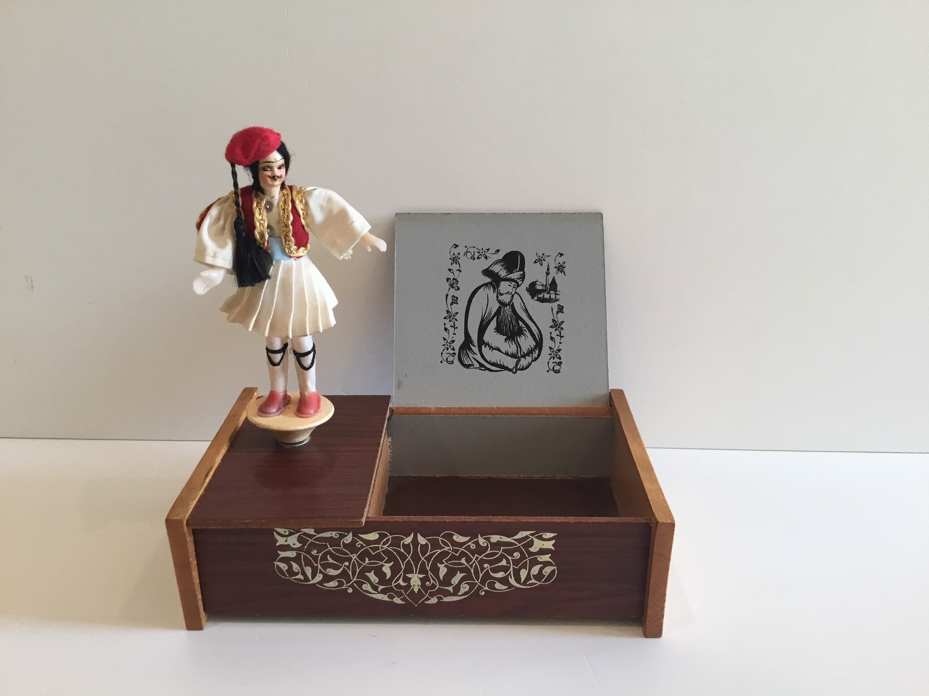 Rare Cigarettes Music  Box (1950s) Oriental Melody With Dancer — photo 3 of 11