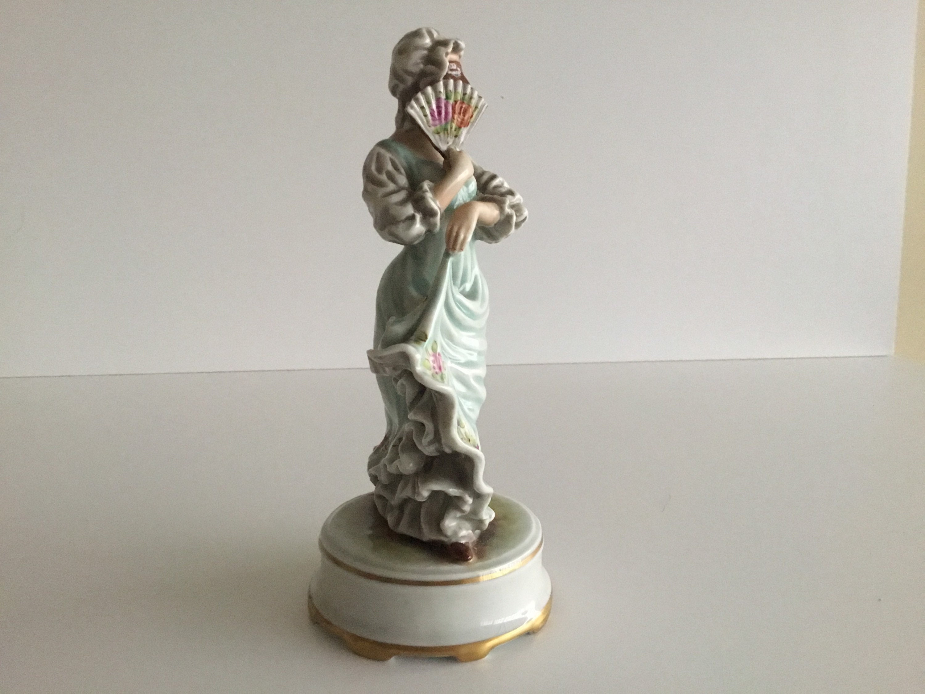 Vintage Porcelain Mask | 1950s Italian Columbine Venetian Mask, Crowned Gallery Mark — photo 3 of 7