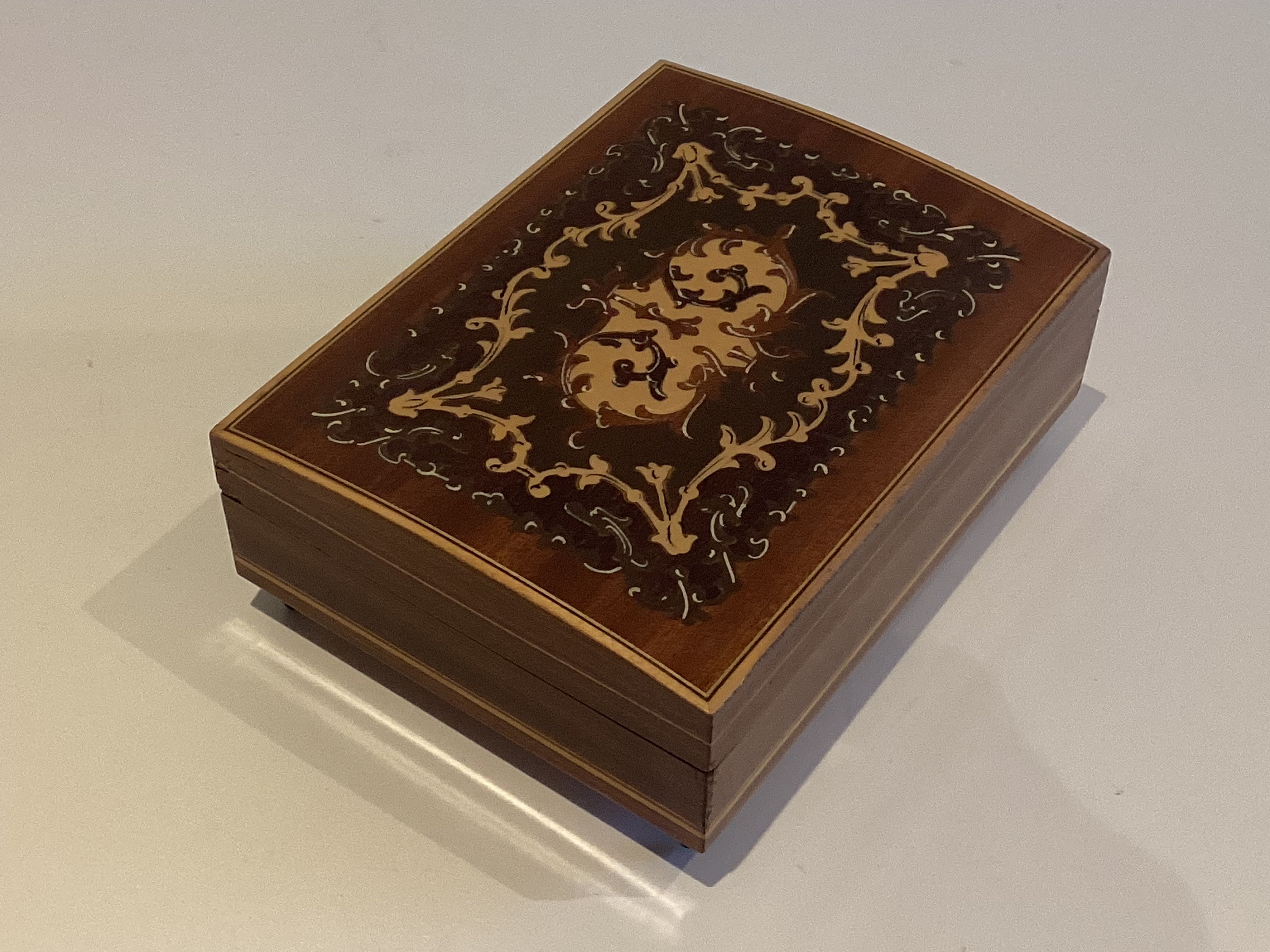 Vintage Music Box | 1960s Inlaid Wood Jewelry Holder Sorrento Italy — photo 3 of 8