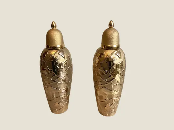 Antique Art Deco | 1930s Collectible Italian Bottle 24k Gold