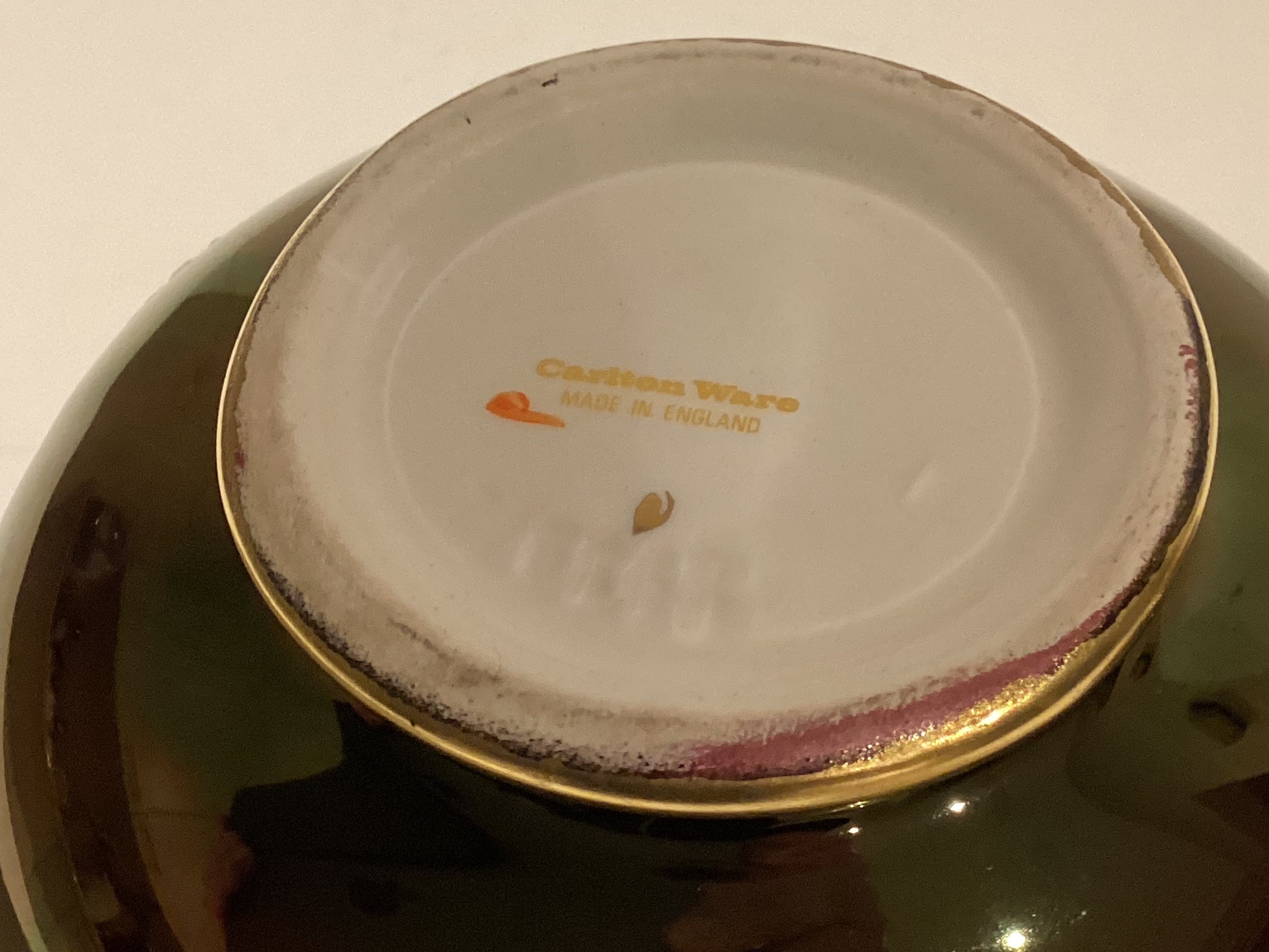 Vintage Porcelain  Carlton Ware Bowl  – Hand-Painted  (1960s) Made in England — photo 8 of 9