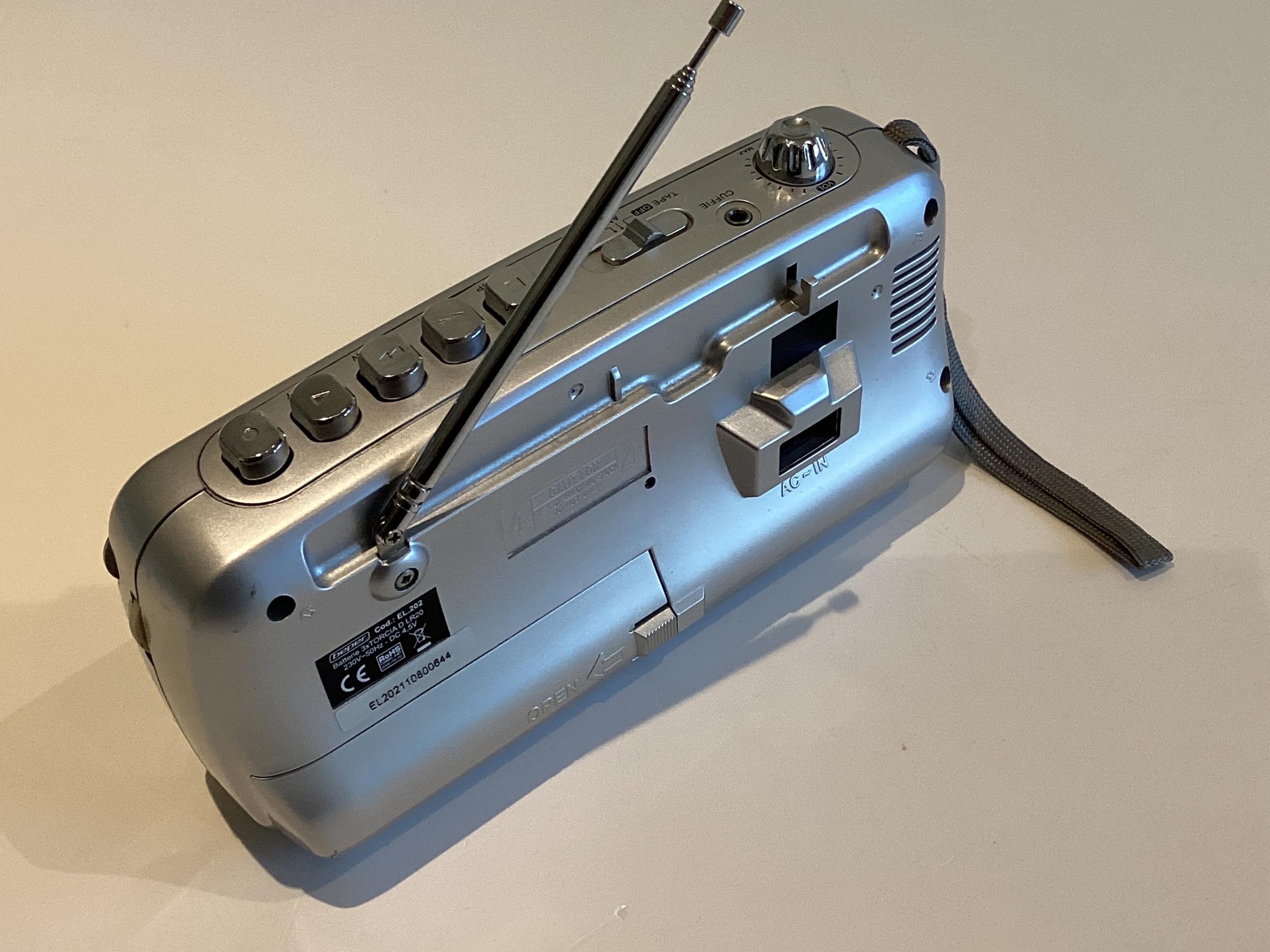 Vintage Radio Cassette | Beper EL.2021 Y2K Silver, Discontinued Italian Portable — photo 10 of 10