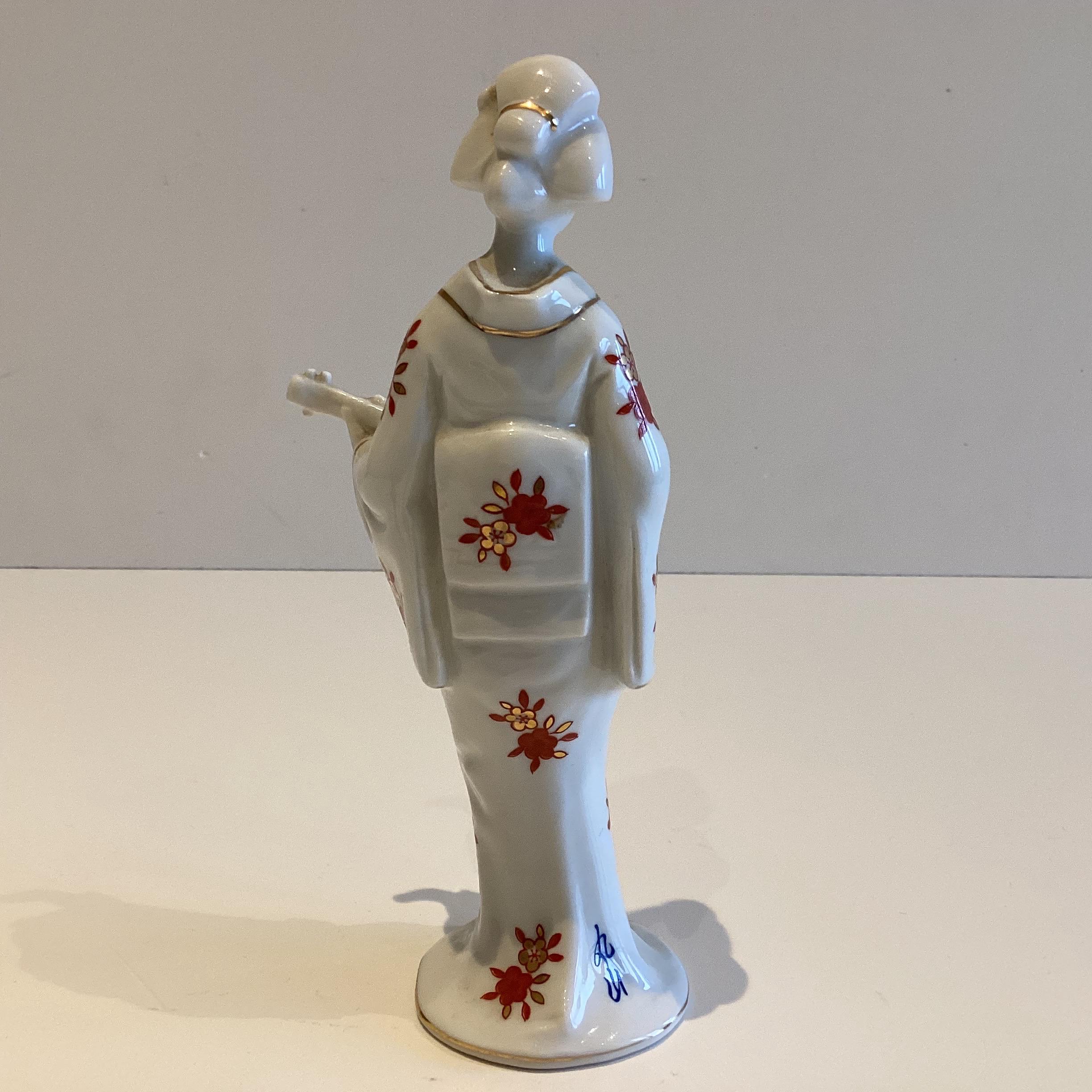 Vintage Porcelain | 1950s Signed Japanese Figurine, Hand Painted  Miniature — photo 4 of 6