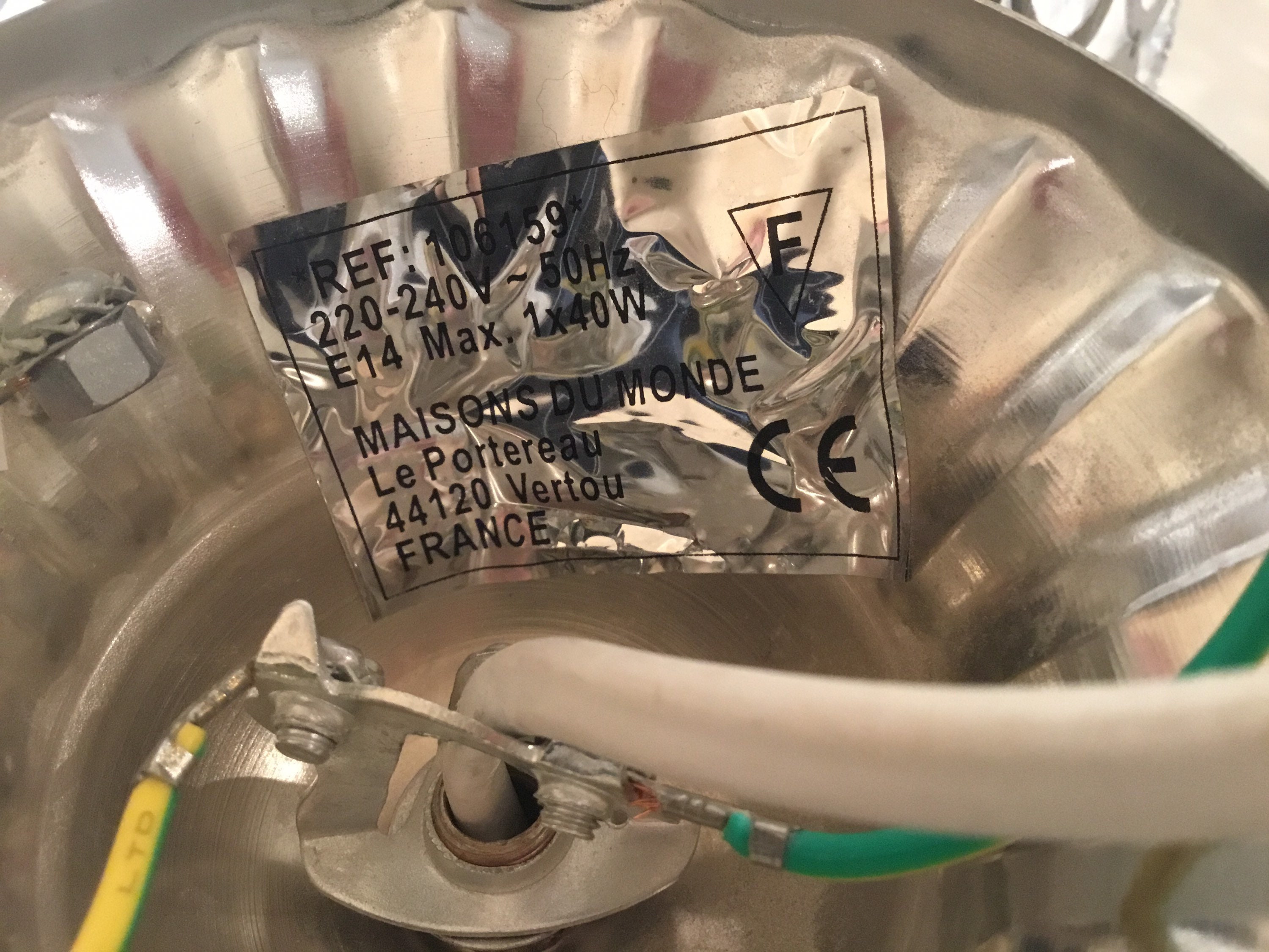Vintage Chandelier | Maisons Du Monde French Crystal, Chrome Metal Ceiling Light 35cm — photo 10 of 11