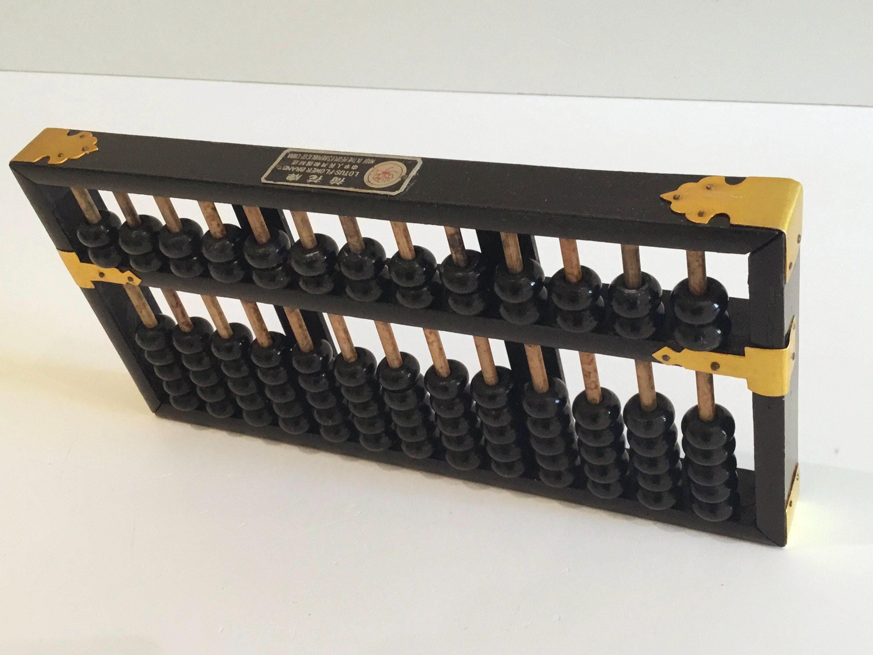 Vintage Chinese Abacus (1940s) Flying Eagle Mark, Dark Brown Wood Calculator Collectible — photo 2 of 7
