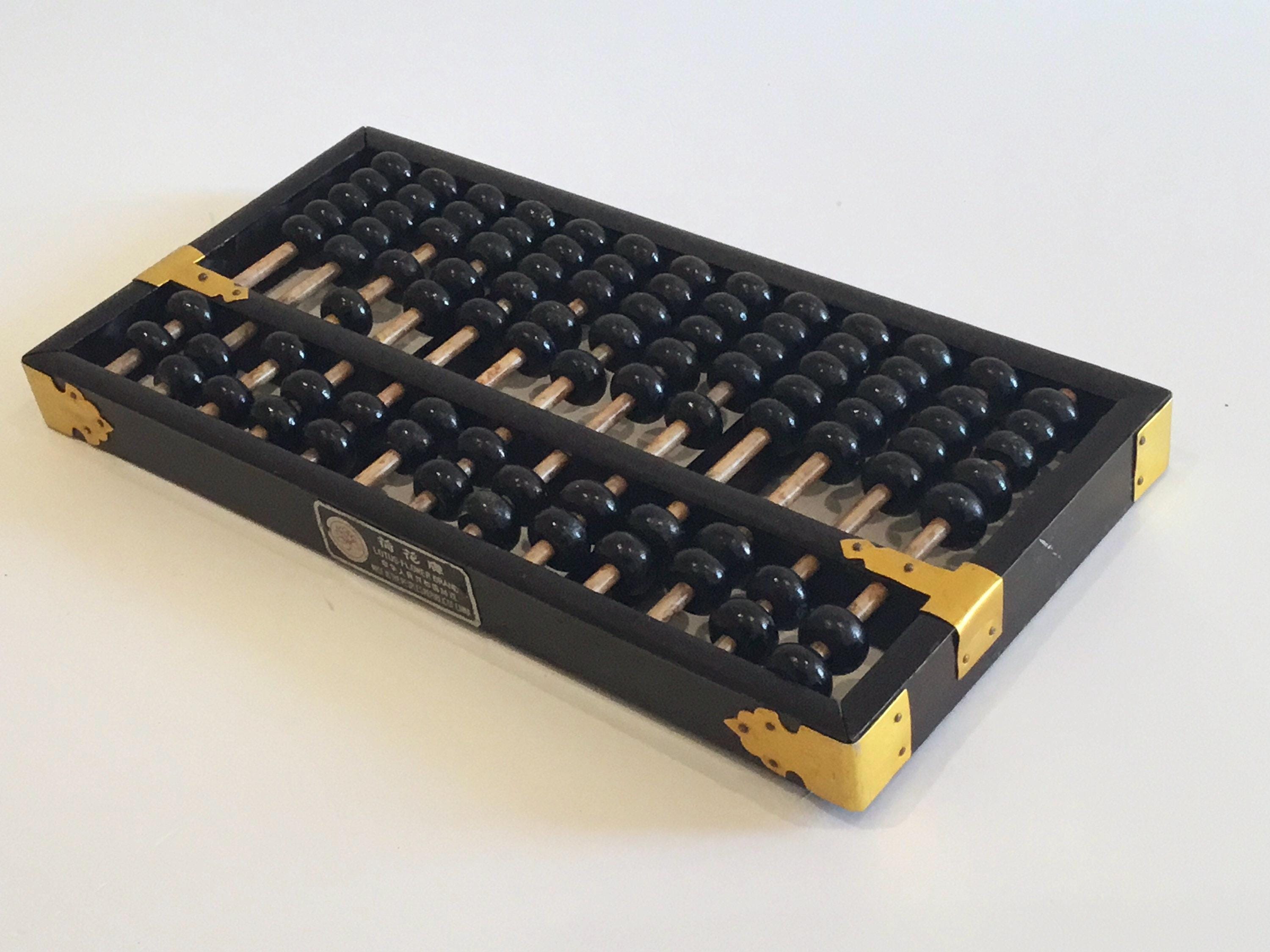 Vintage Chinese Abacus (1940s) Flying Eagle Mark, Dark Brown Wood Calculator Collectible — photo 3 of 7