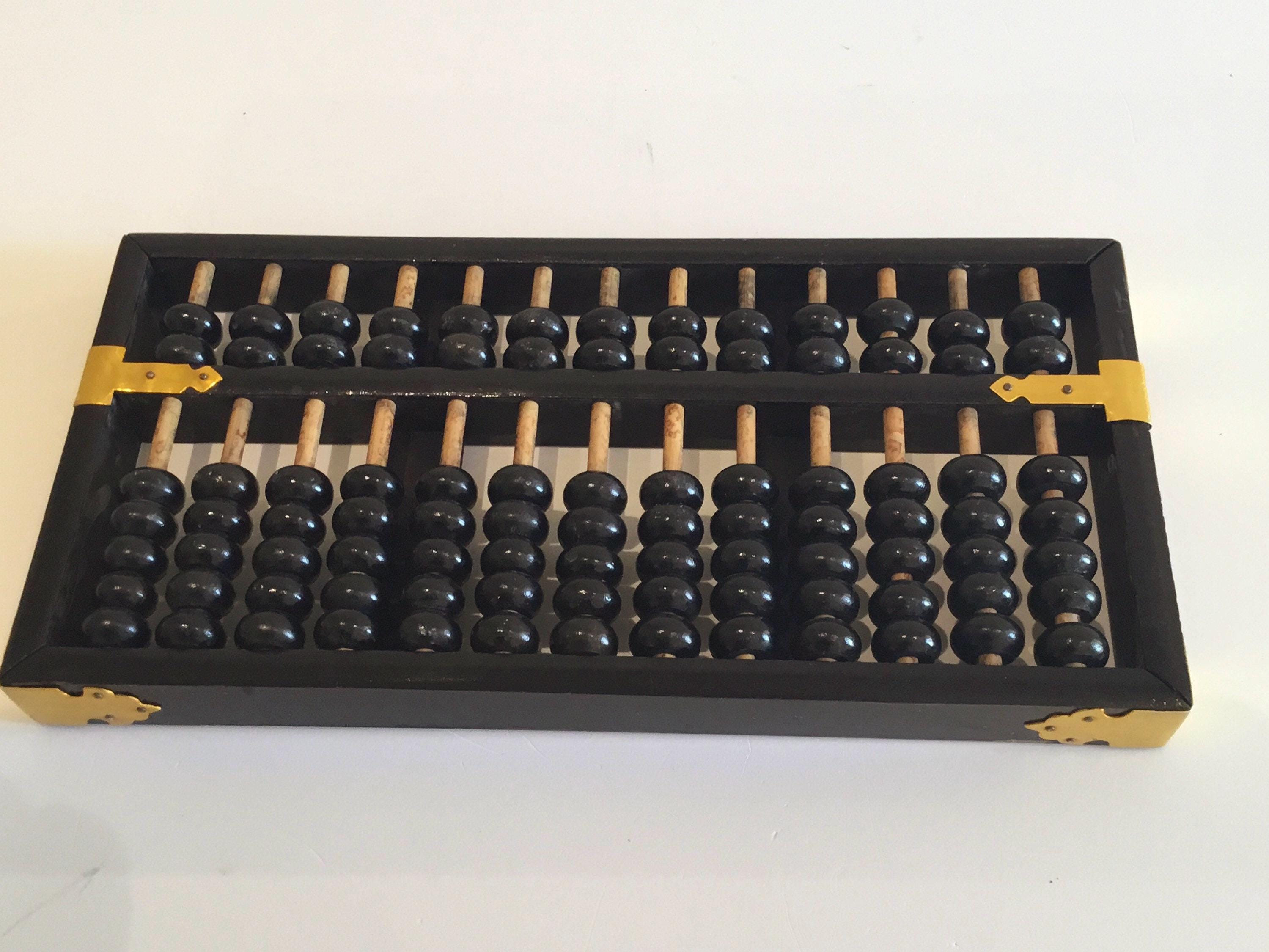 Vintage Chinese Abacus (1940s) Flying Eagle Mark, Dark Brown Wood Calculator Collectible — photo 5 of 7