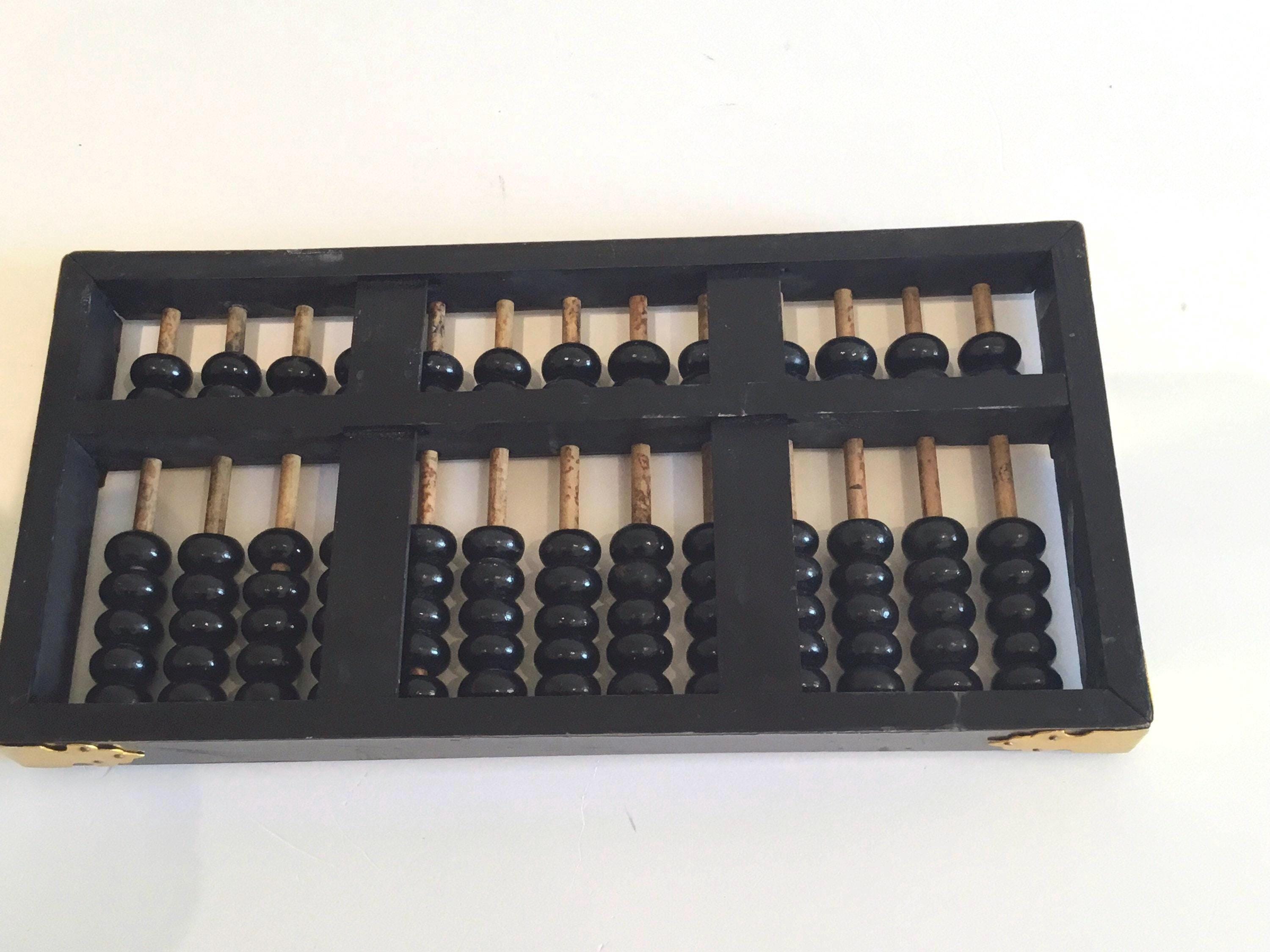 Vintage Chinese Abacus (1940s) Flying Eagle Mark, Dark Brown Wood Calculator Collectible — photo 6 of 7