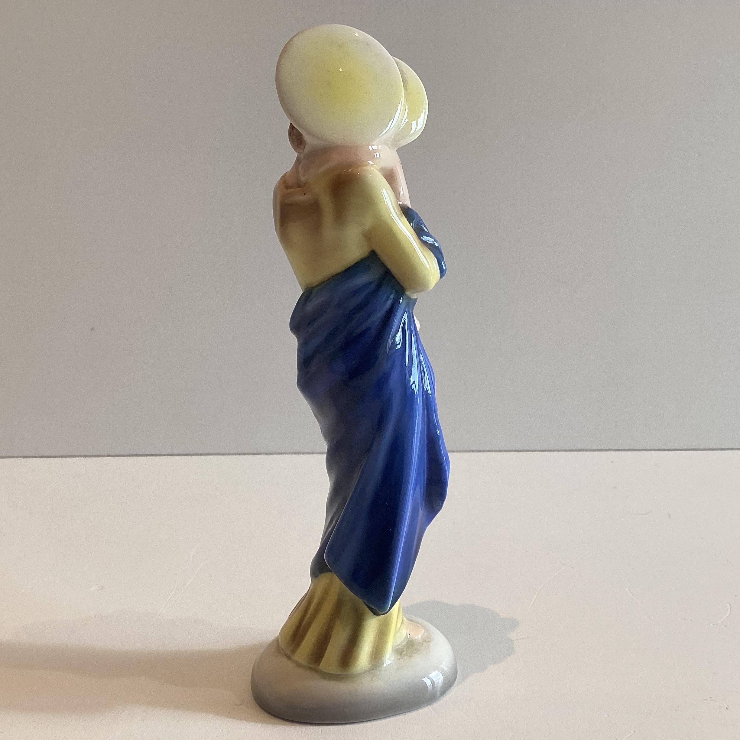 Vintage Porcelain Figurine Madonna and Child – Hand Painted Keramos Austria Religious Miniature Statue — photo 9 of 10