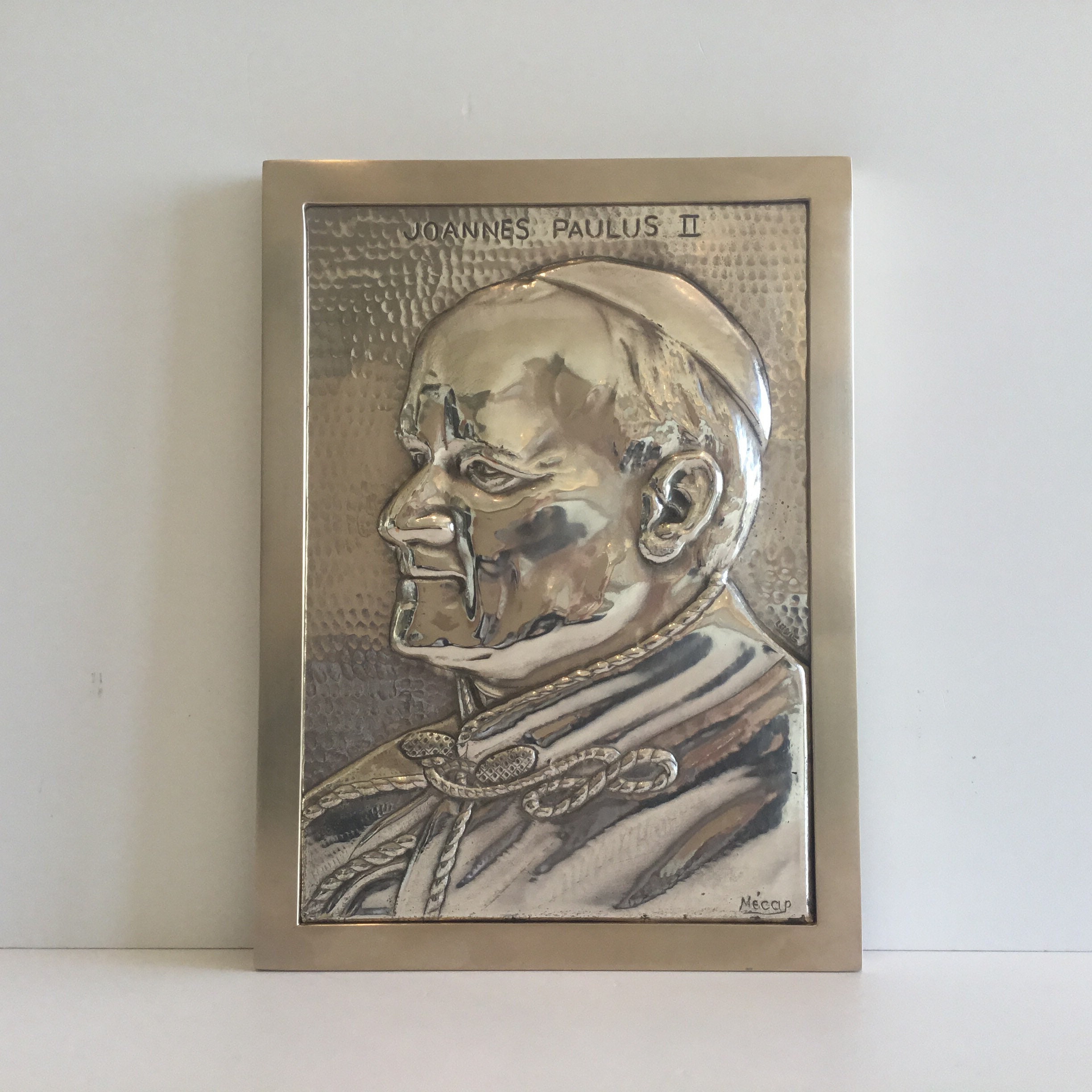 Rare Bas-Relief (Joannes Paul ll) Signed Louis A. — photo 2 of 8