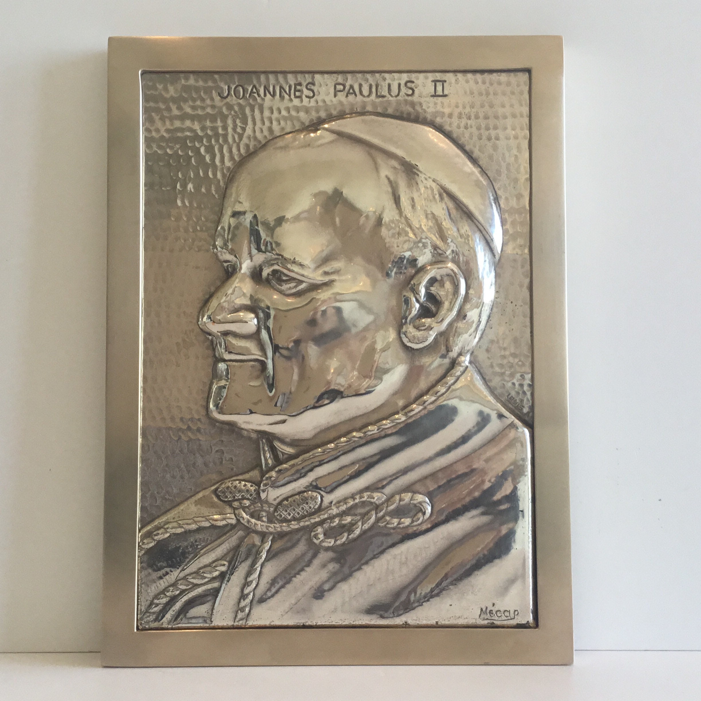 Rare Bas-Relief (Joannes Paul ll) Signed Louis A. — photo 3 of 8