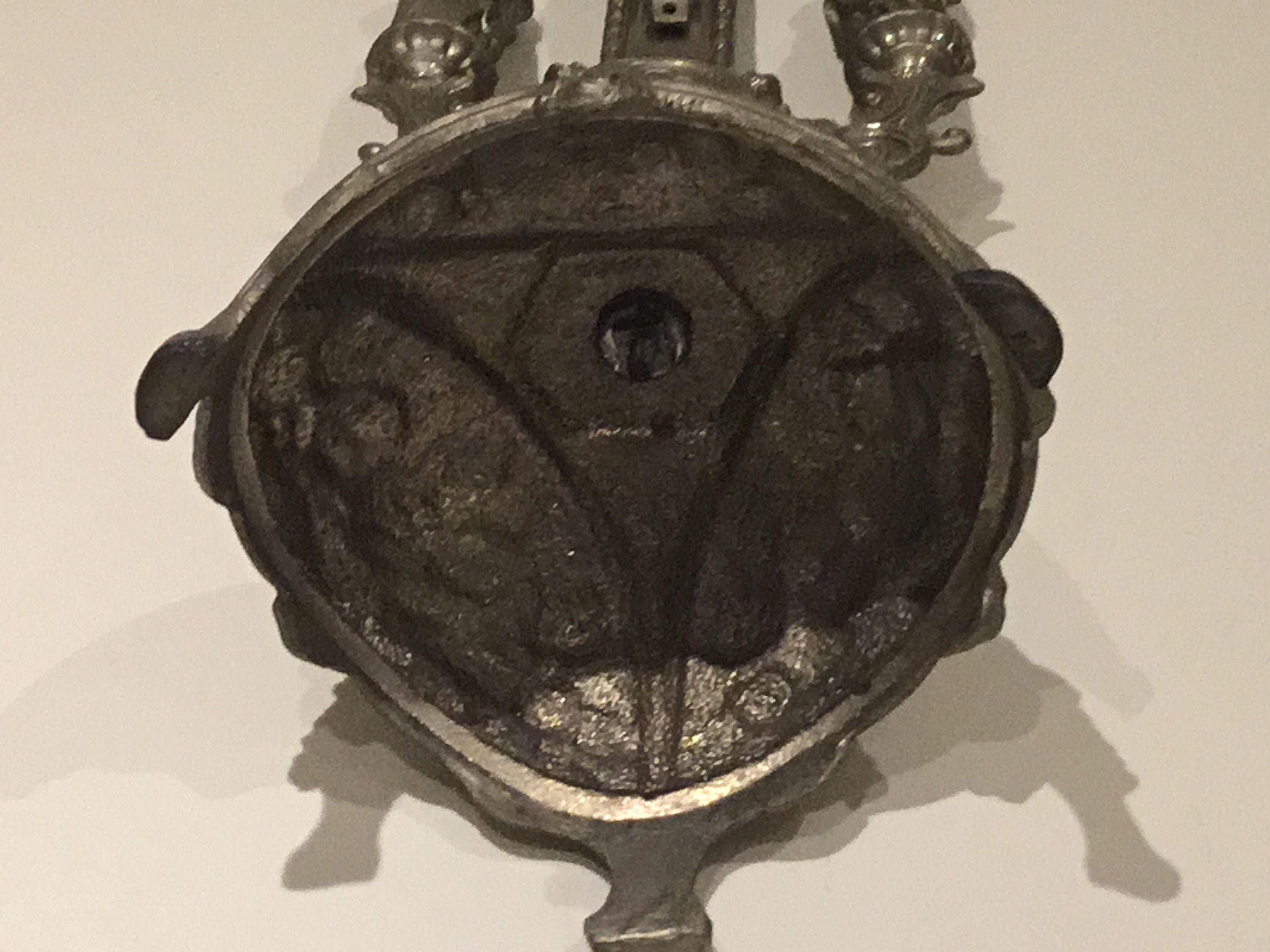 Antique Crucifix | 1900s Silver Tone with Holy Mary & St John, Evangelist Symbols — photo 11 of 11