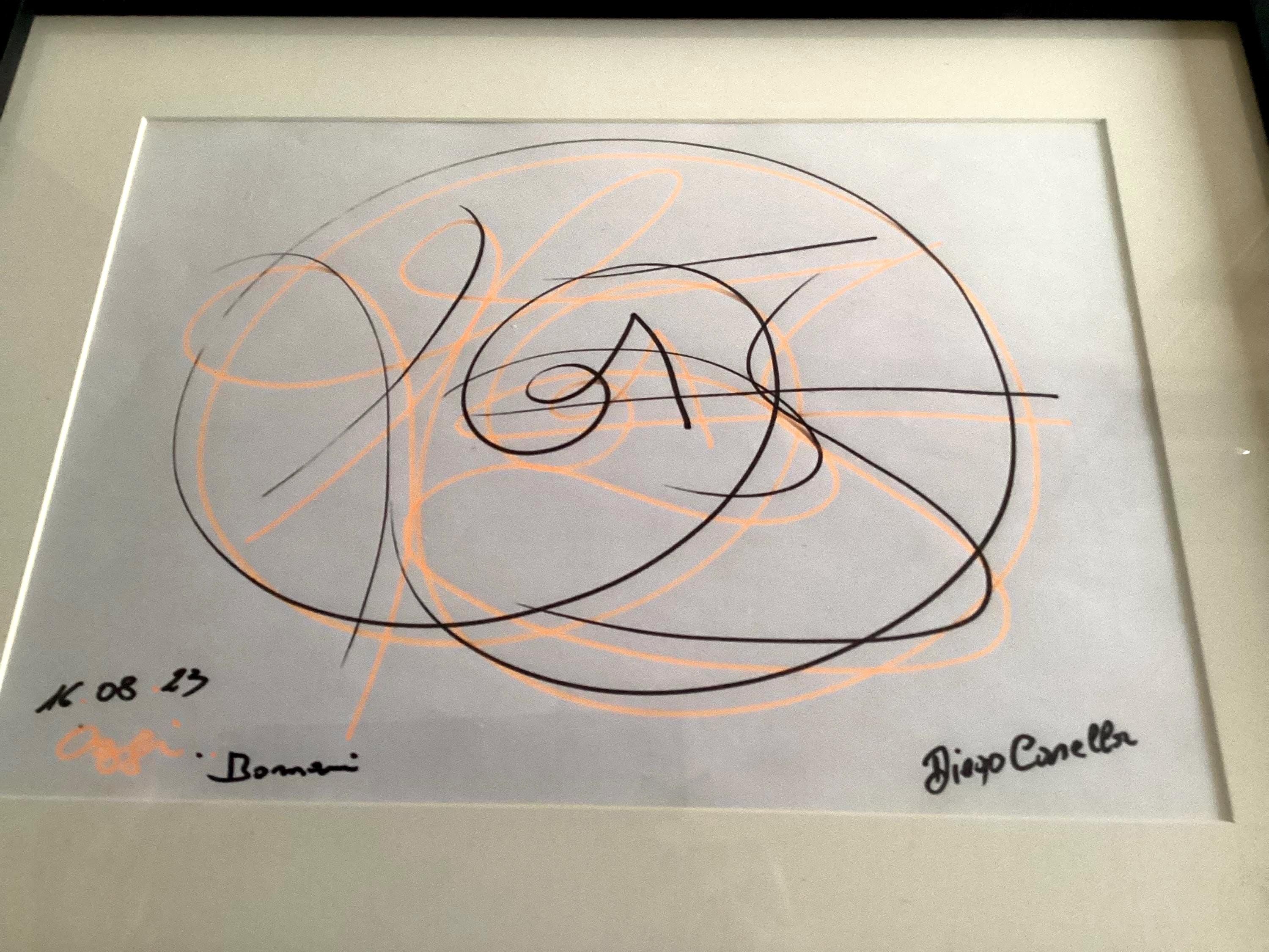 Abstract Drawing | Diego Casella-Pc-1954 Contemporary Art "Oggi..Domani" Original Ink Artwork — photo 11 of 11