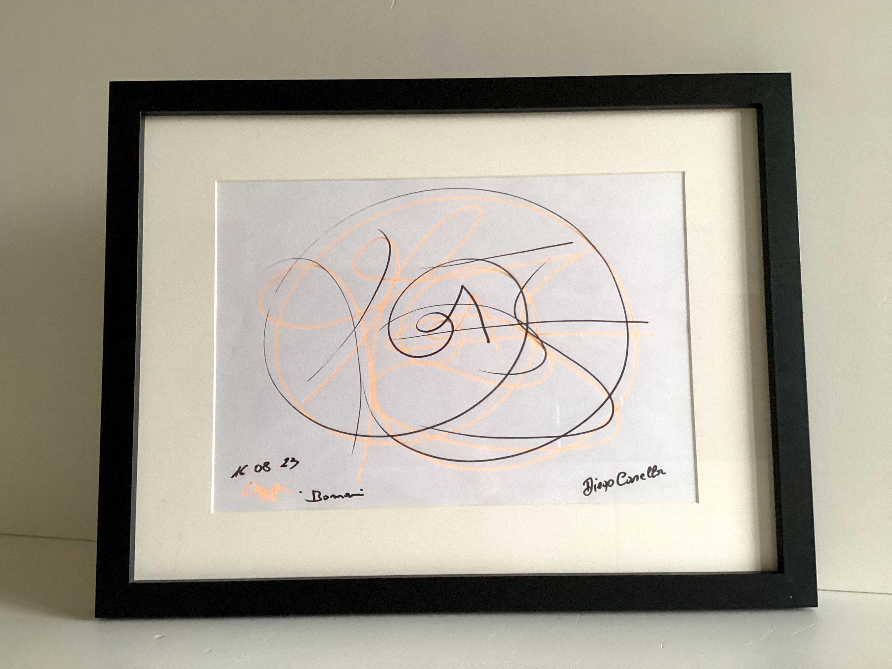 Abstract Drawing | Diego Casella-Pc-1954 Contemporary Art "Oggi..Domani" Original Ink Artwork — photo 3 of 11