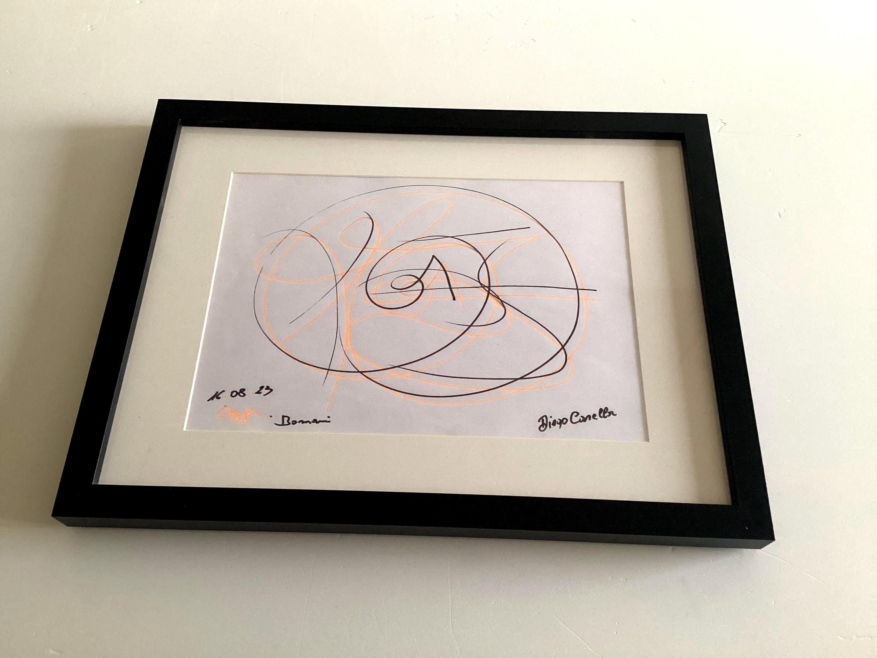 Abstract Drawing | Diego Casella-Pc-1954 Contemporary Art "Oggi..Domani" Original Ink Artwork — photo 5 of 11