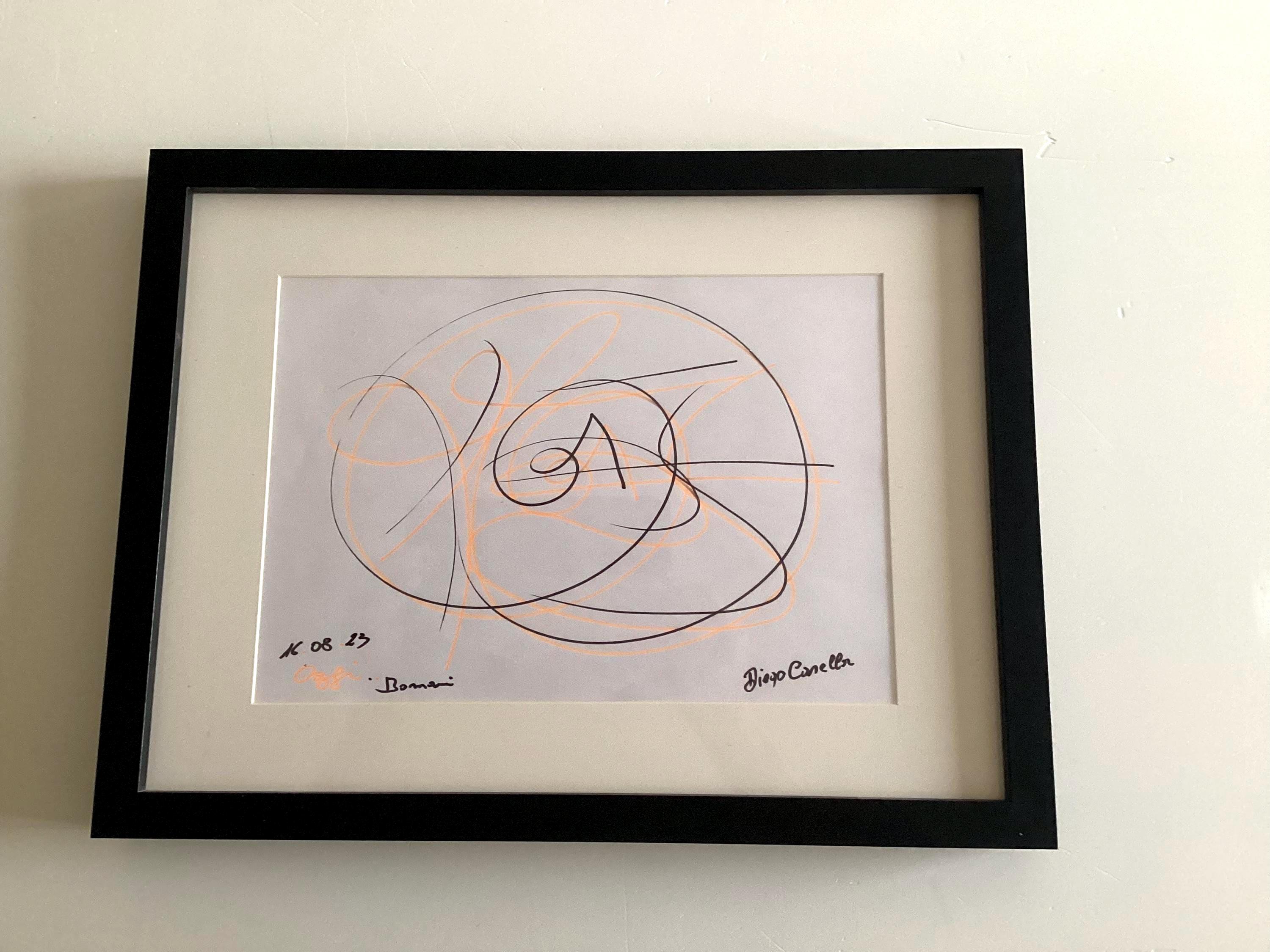 Abstract Drawing | Diego Casella-Pc-1954 Contemporary Art "Oggi..Domani" Original Ink Artwork — photo 6 of 11