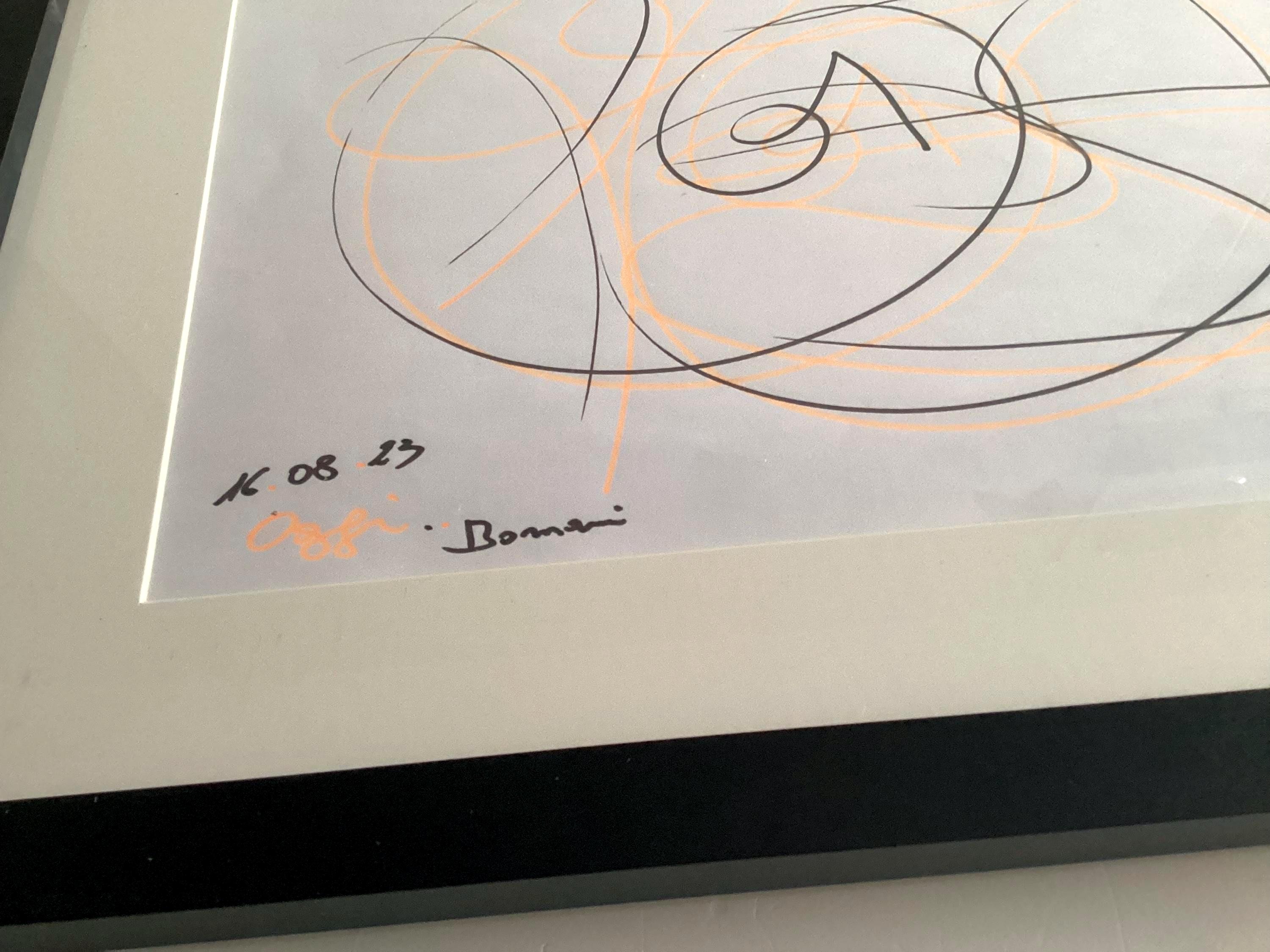 Abstract Drawing | Diego Casella-Pc-1954 Contemporary Art "Oggi..Domani" Original Ink Artwork — photo 8 of 11
