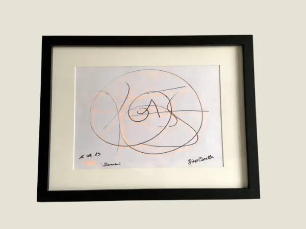 Abstract Drawing | Diego Casella-Pc-1954 Contemporary Art "Oggi..Domani" Original Ink Artwork