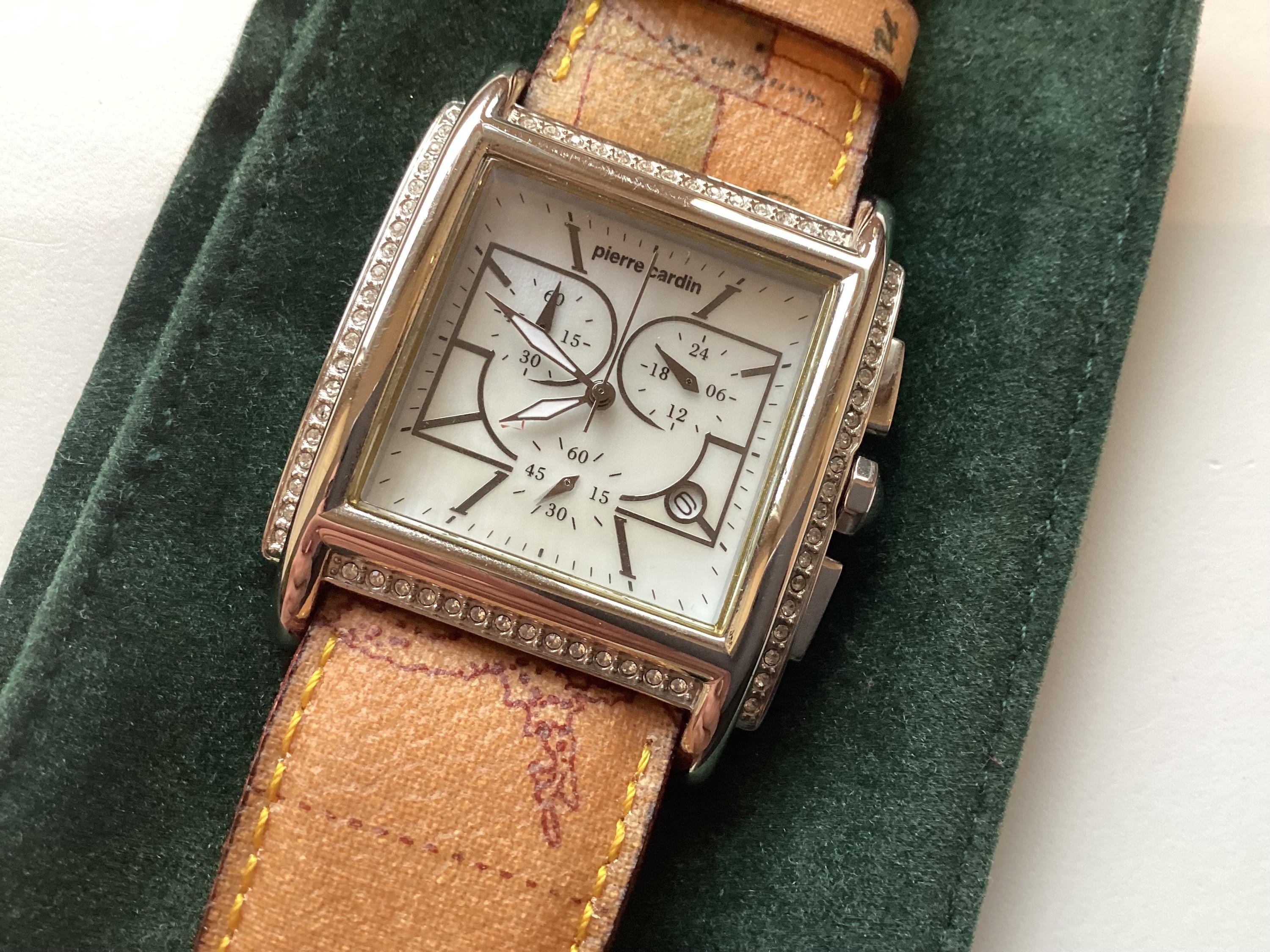 Vintage Wristwatch | Pierre Cardin NOS Y2K Trapeze, Alviero Martini Geo Strap — photo 3 of 10