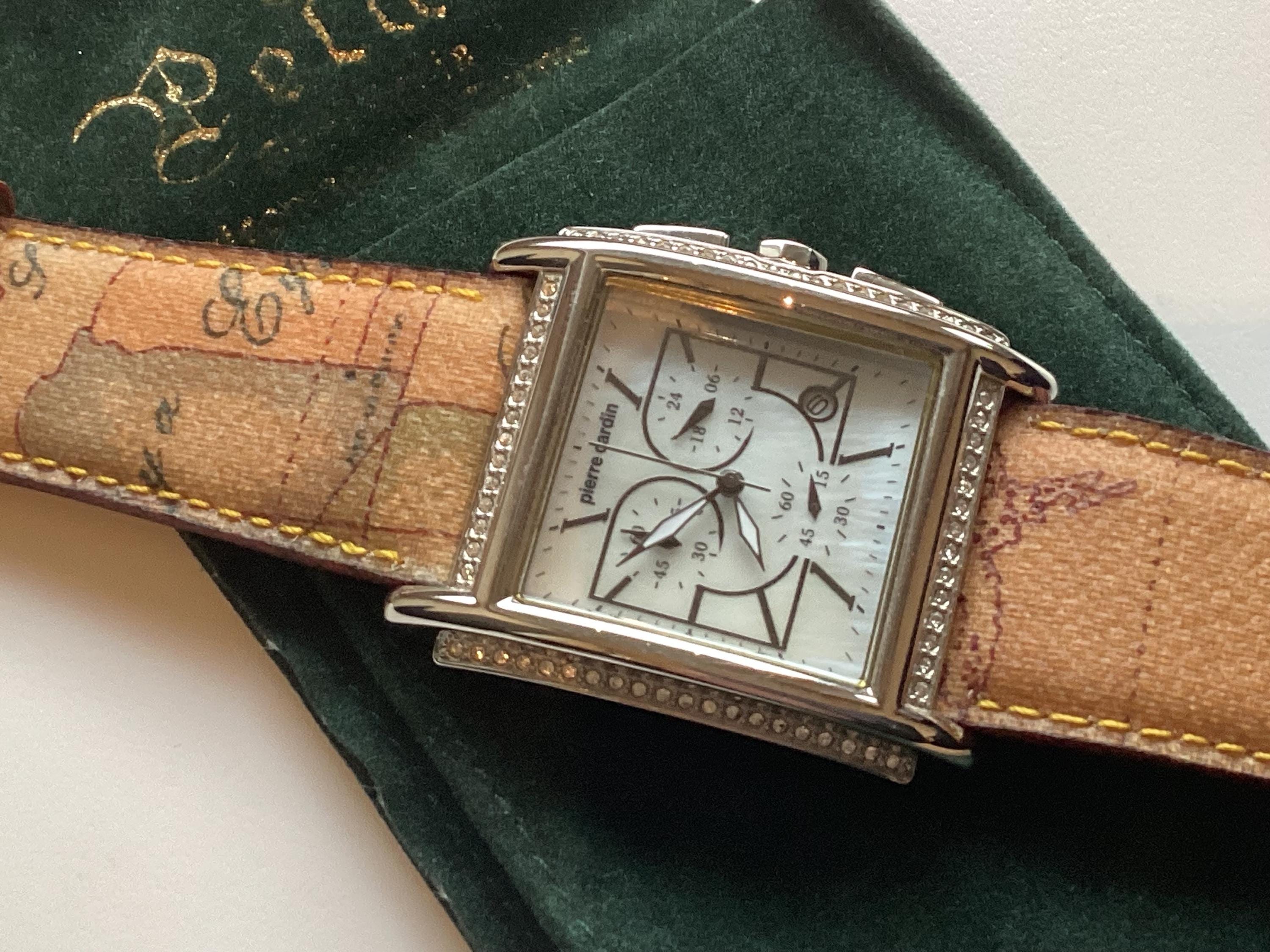 Vintage Wristwatch | Pierre Cardin NOS Y2K Trapeze, Alviero Martini Geo Strap — photo 4 of 10