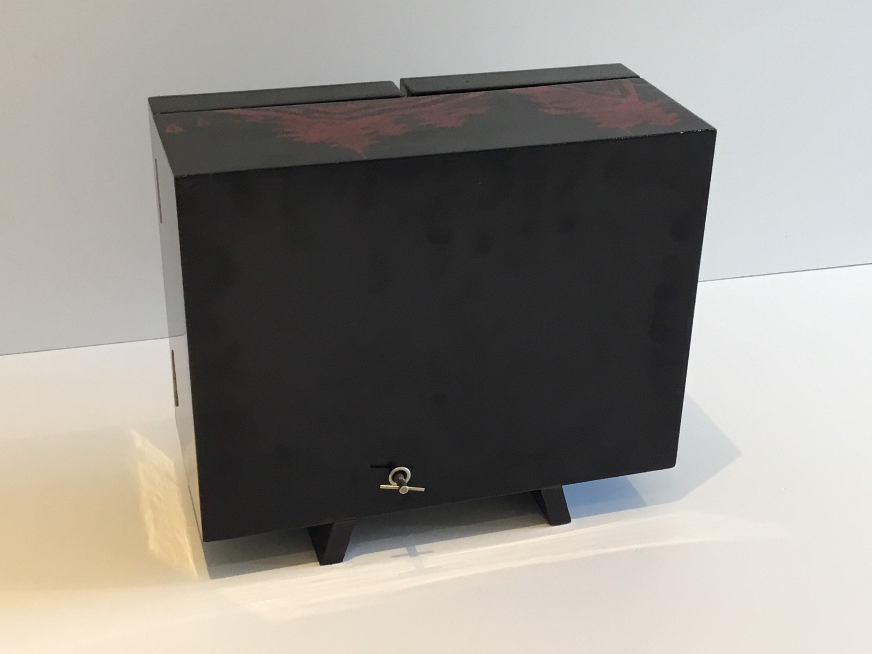 Vintage Music Box Cabinet | 1960s Japanese Bar with Ballerina, Bottle & Glasses Set — photo 10 of 10
