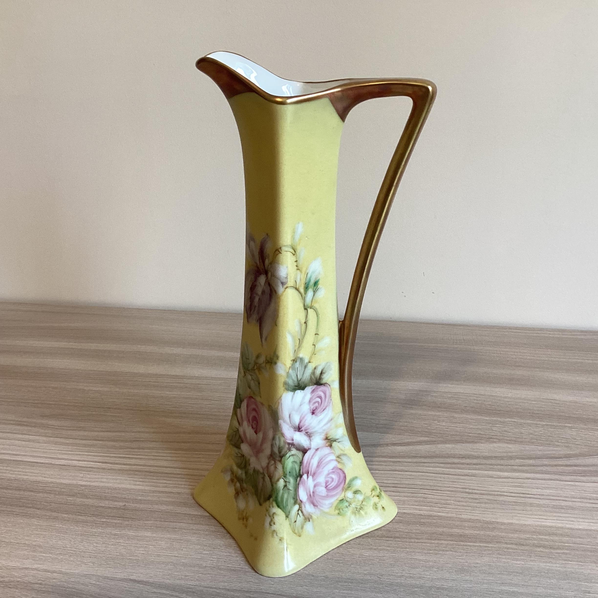 Limoges Porcelain Carafe – Hand-Painted French Art Deco (1930s) — photo 3 of 9