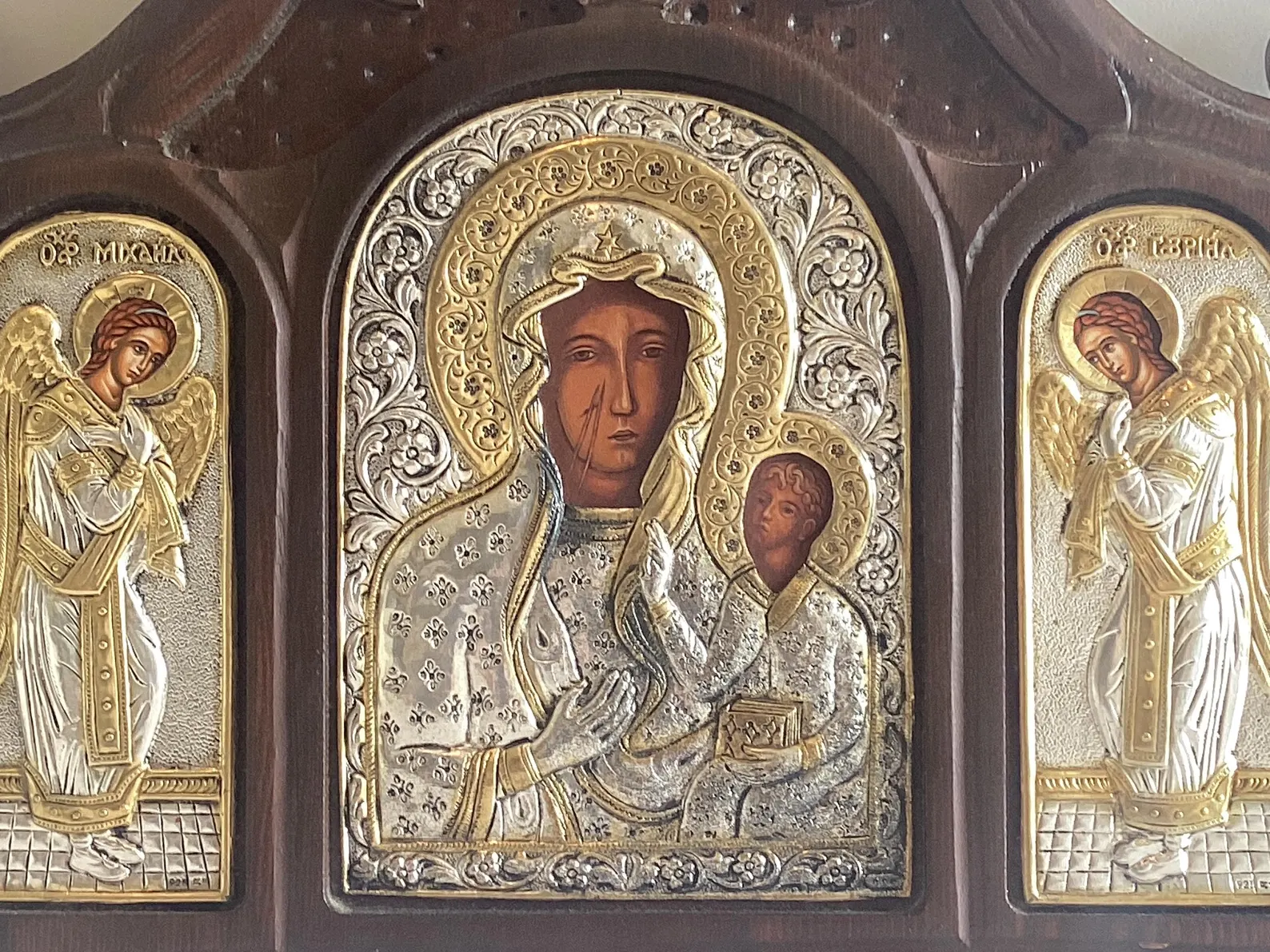 Black Madonna | Częstochowa Icon Silver 925 Triptych — photo 5 of 9