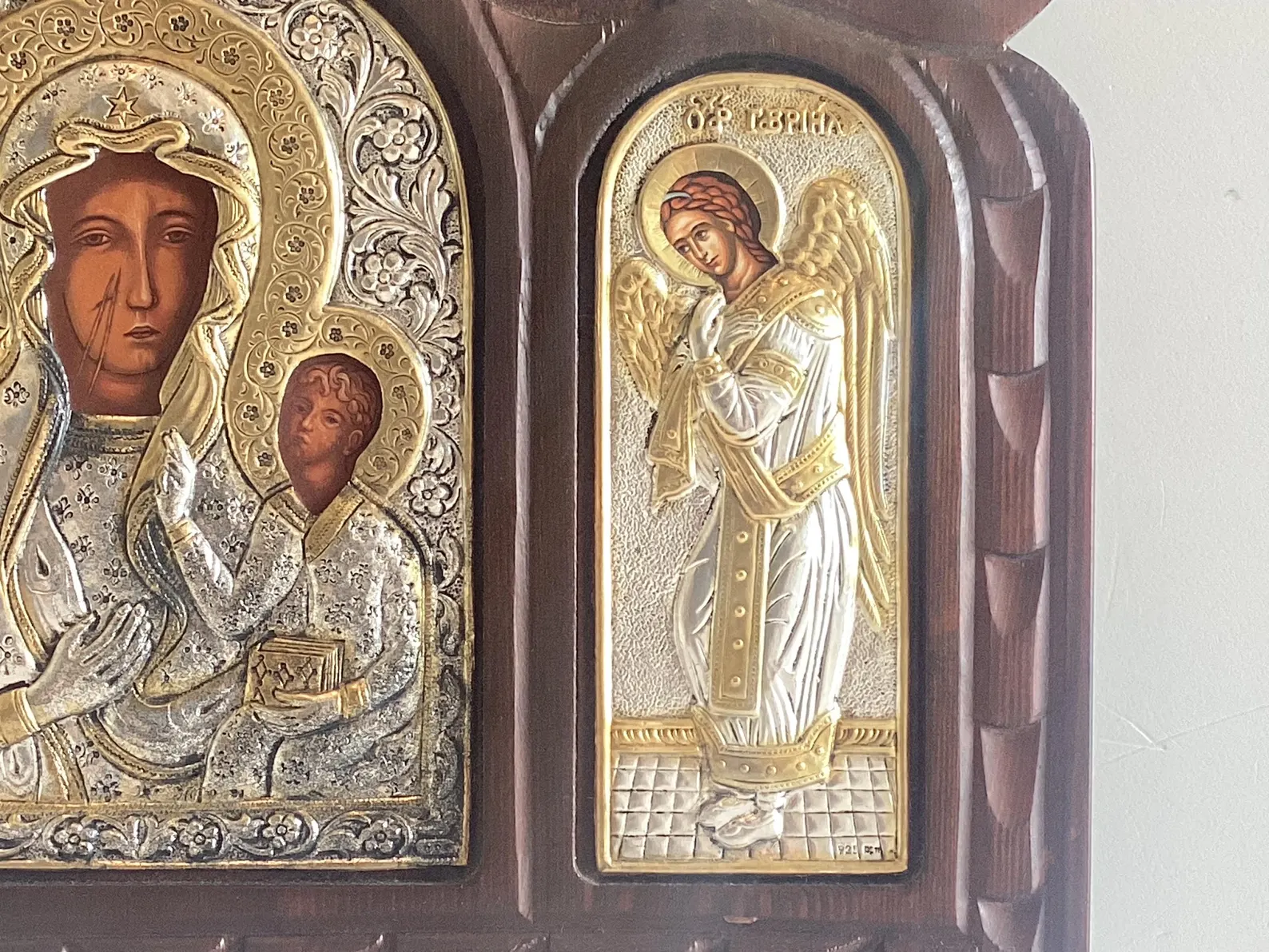 Black Madonna | Częstochowa Icon Silver 925 Triptych — photo 6 of 9