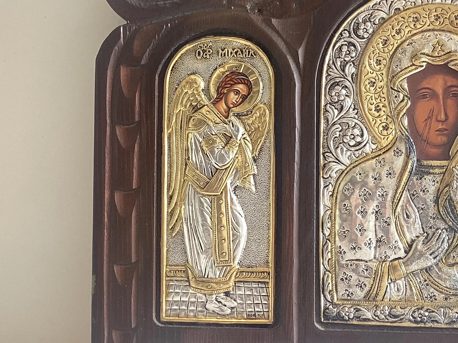 Black Madonna | Częstochowa Icon Silver 925 Triptych — photo 4 of 9